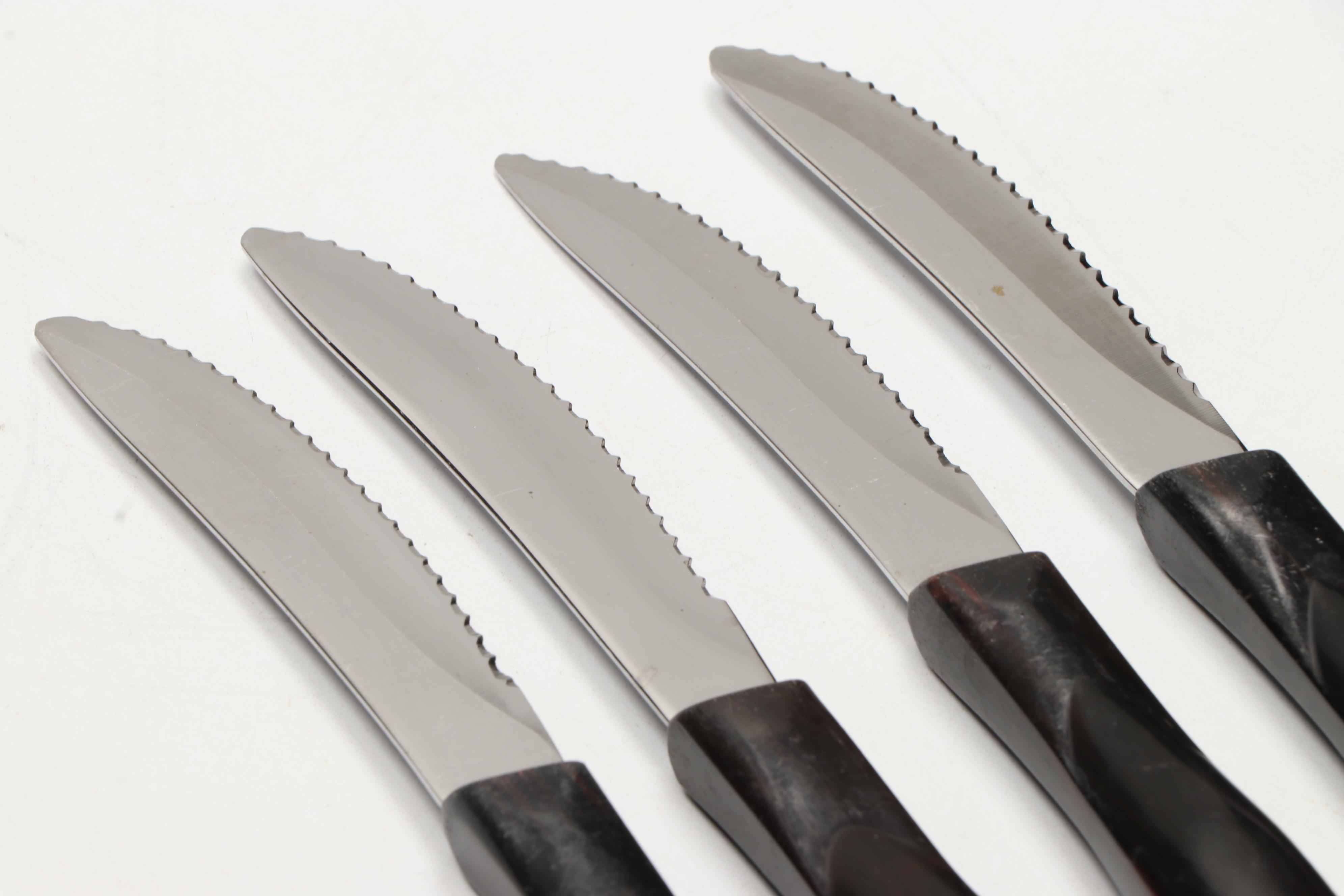 Cutco Stainless Steel Blade Plastic Handle Knives