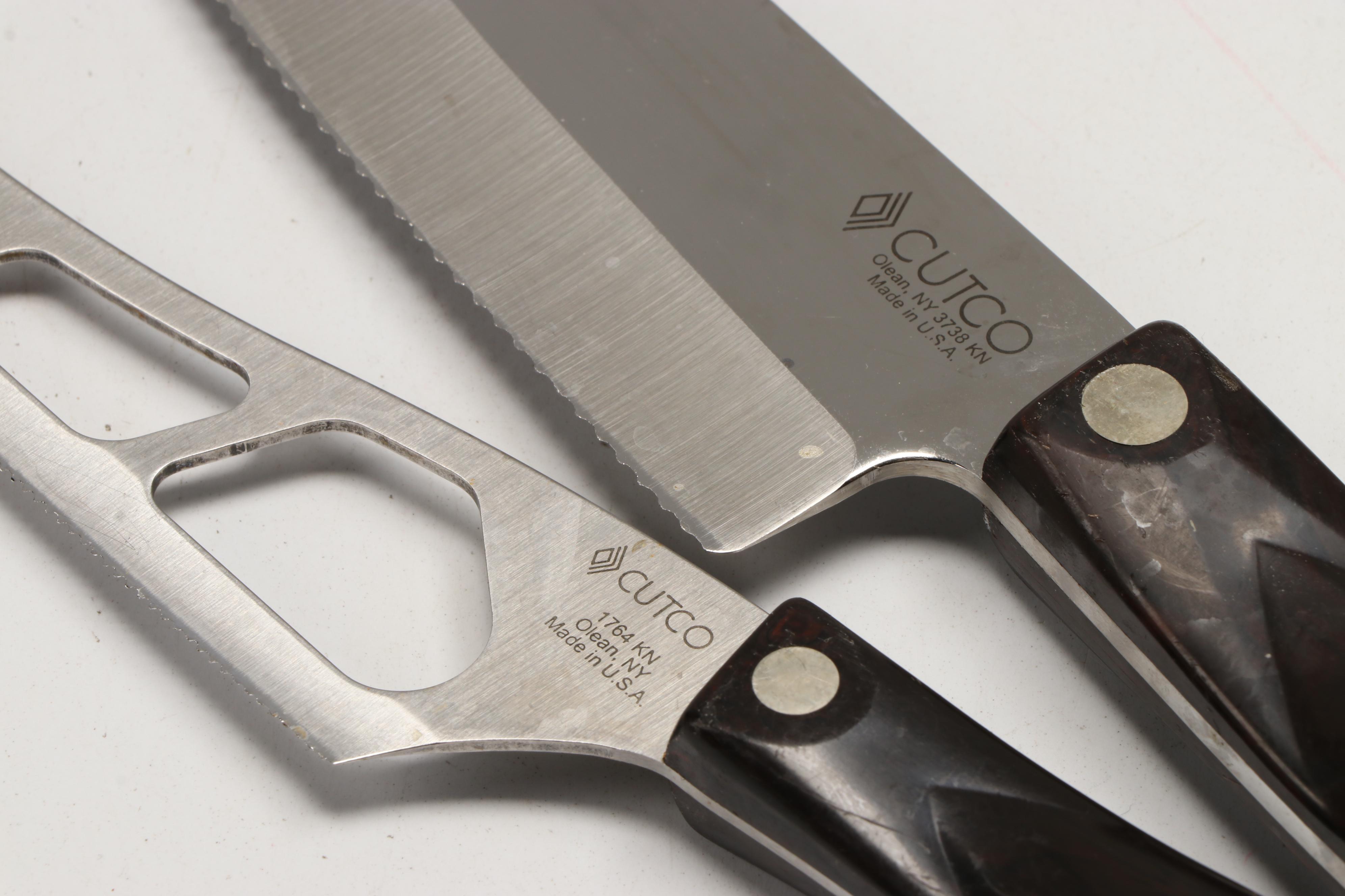 Cutco Stainless Steel Blade Plastic Handle Knives