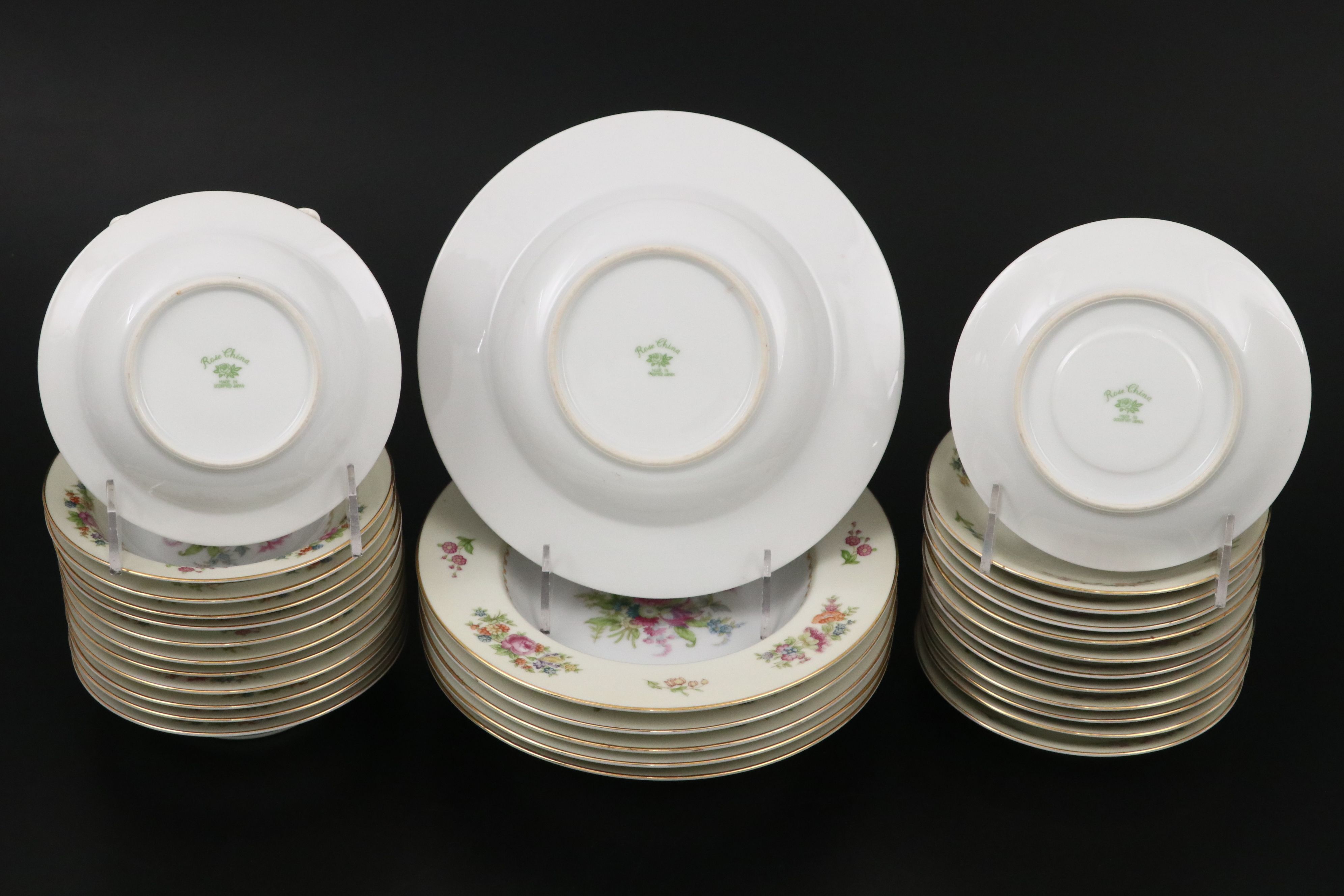 Rose China Occupied Japan RO52 Gilt Edge Dinnerware, 1946–1952