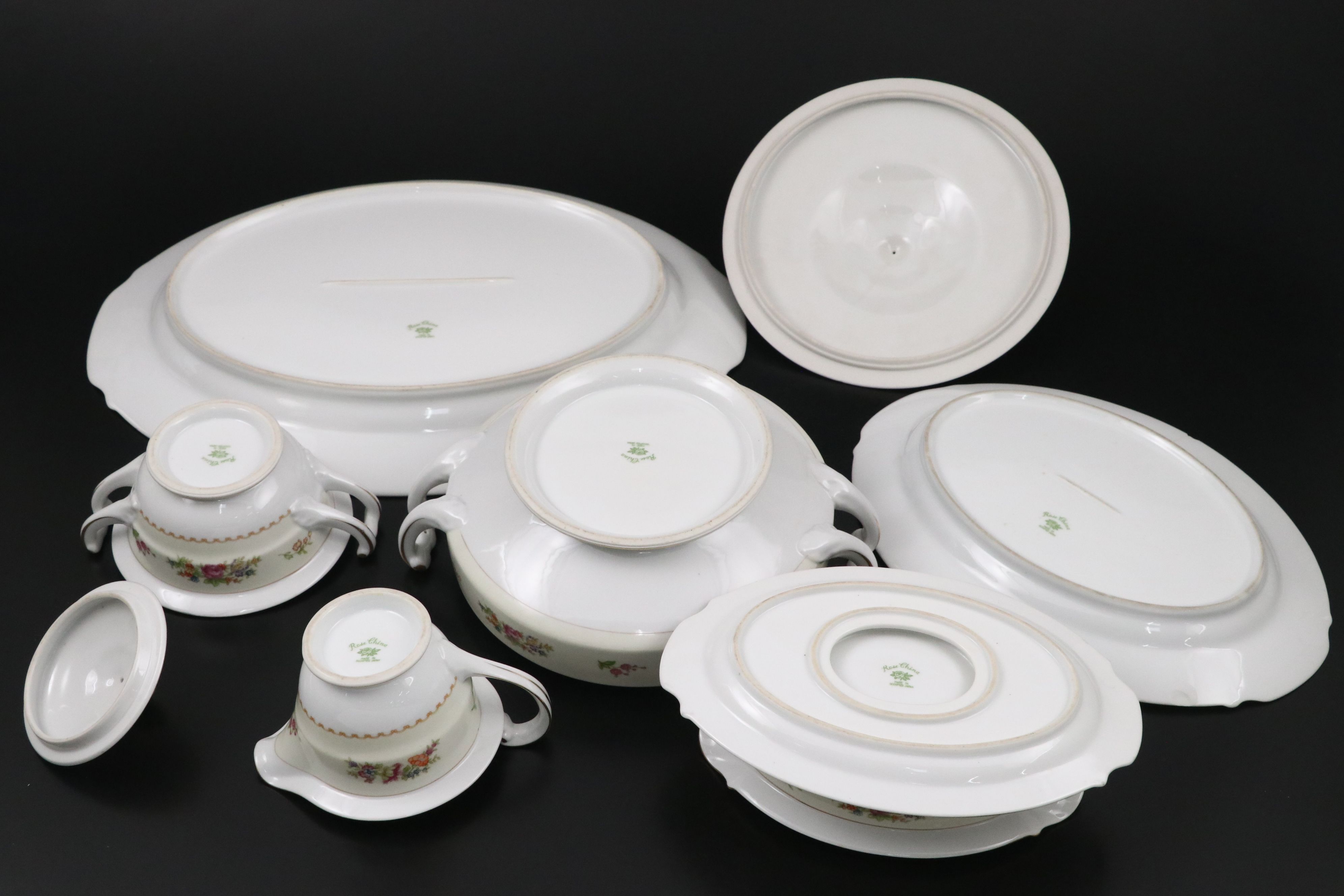 Rose China Occupied Japan RO52 Gilt Edge Dinnerware, 1946–1952