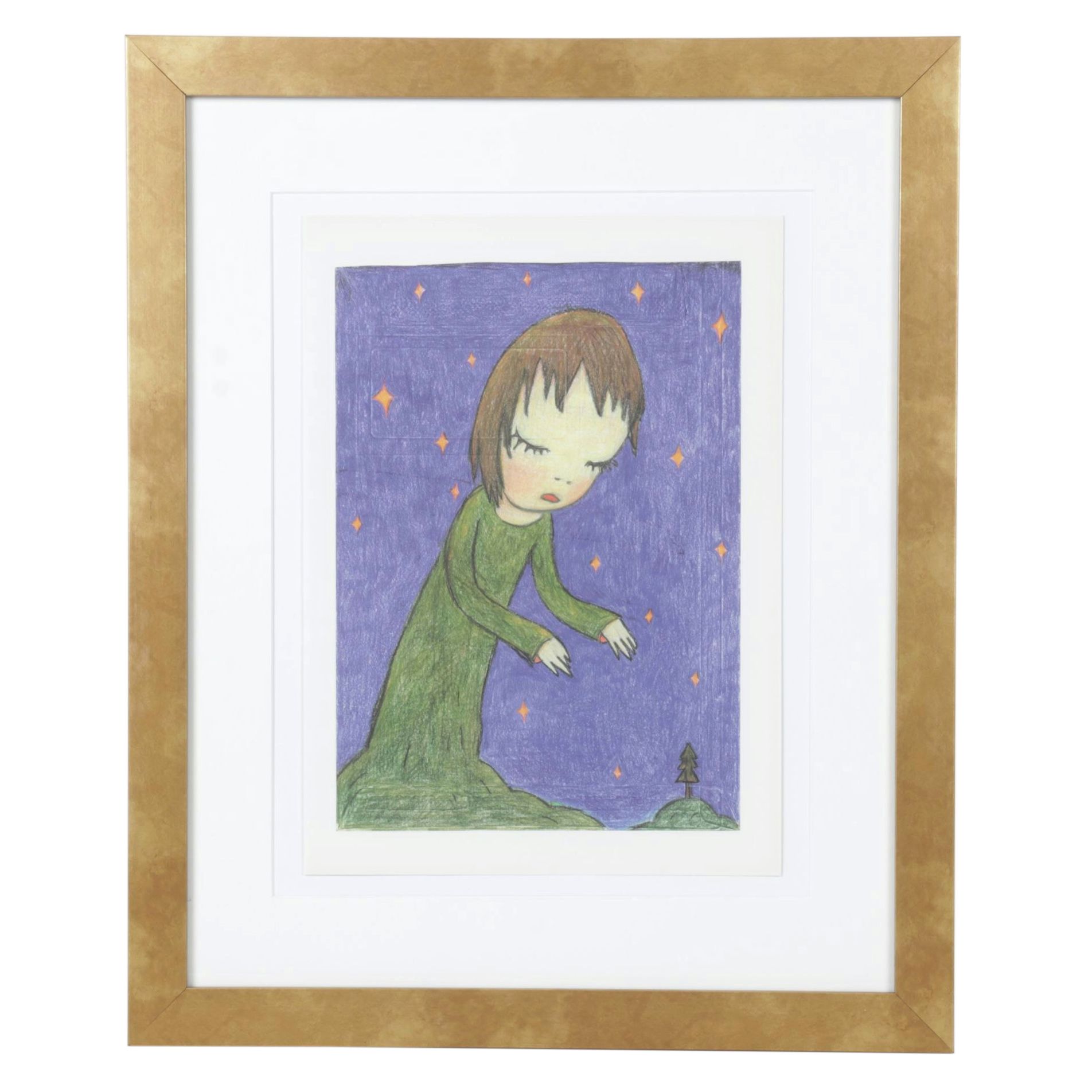 Yoshitomo Nara Offset Lithograph "Somnambulate" from "Drawing File," 2005