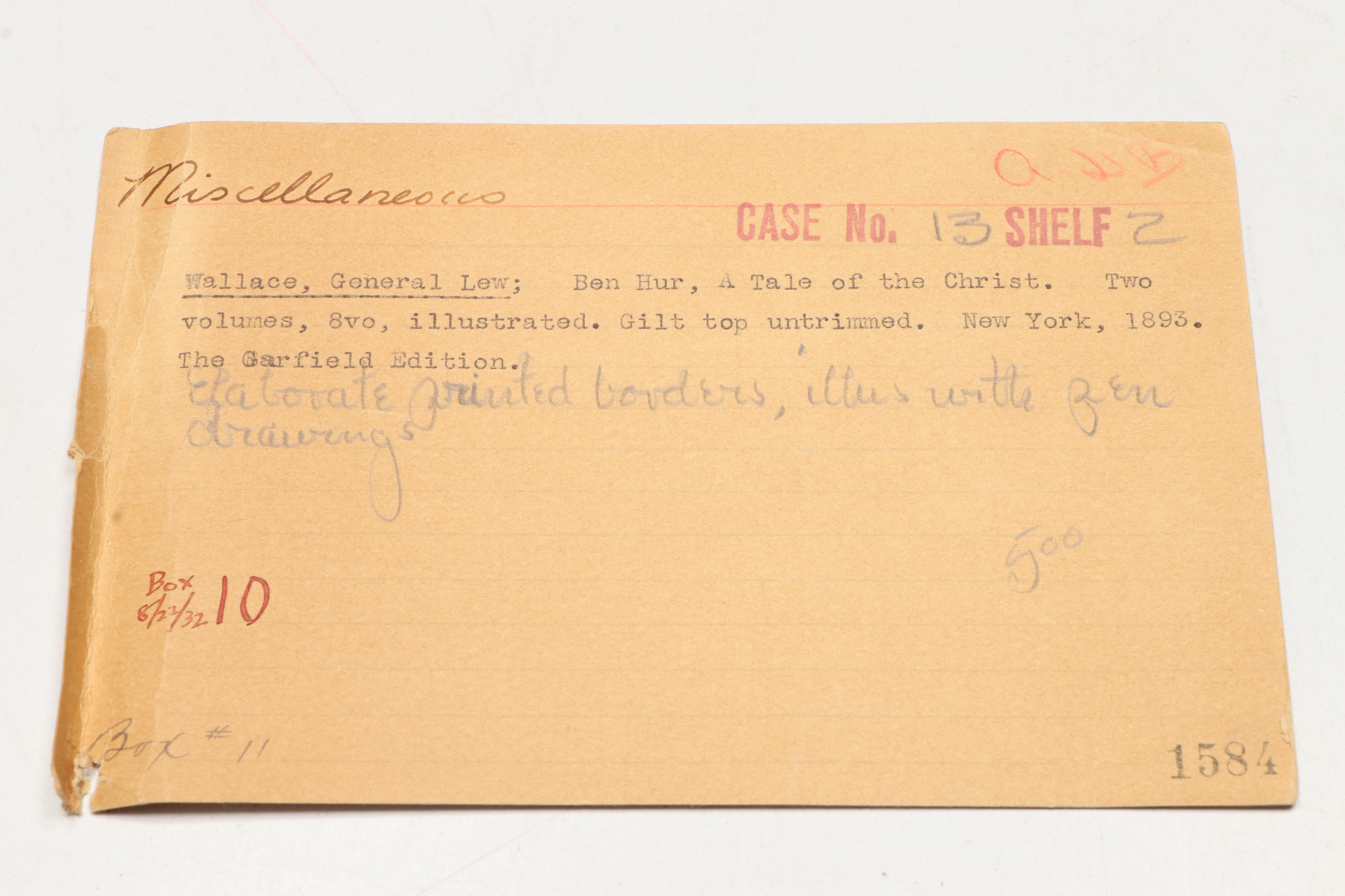 Garfield Edition "Ben-Hur" Two-Volume Box Set by Lew Wallace, 1893