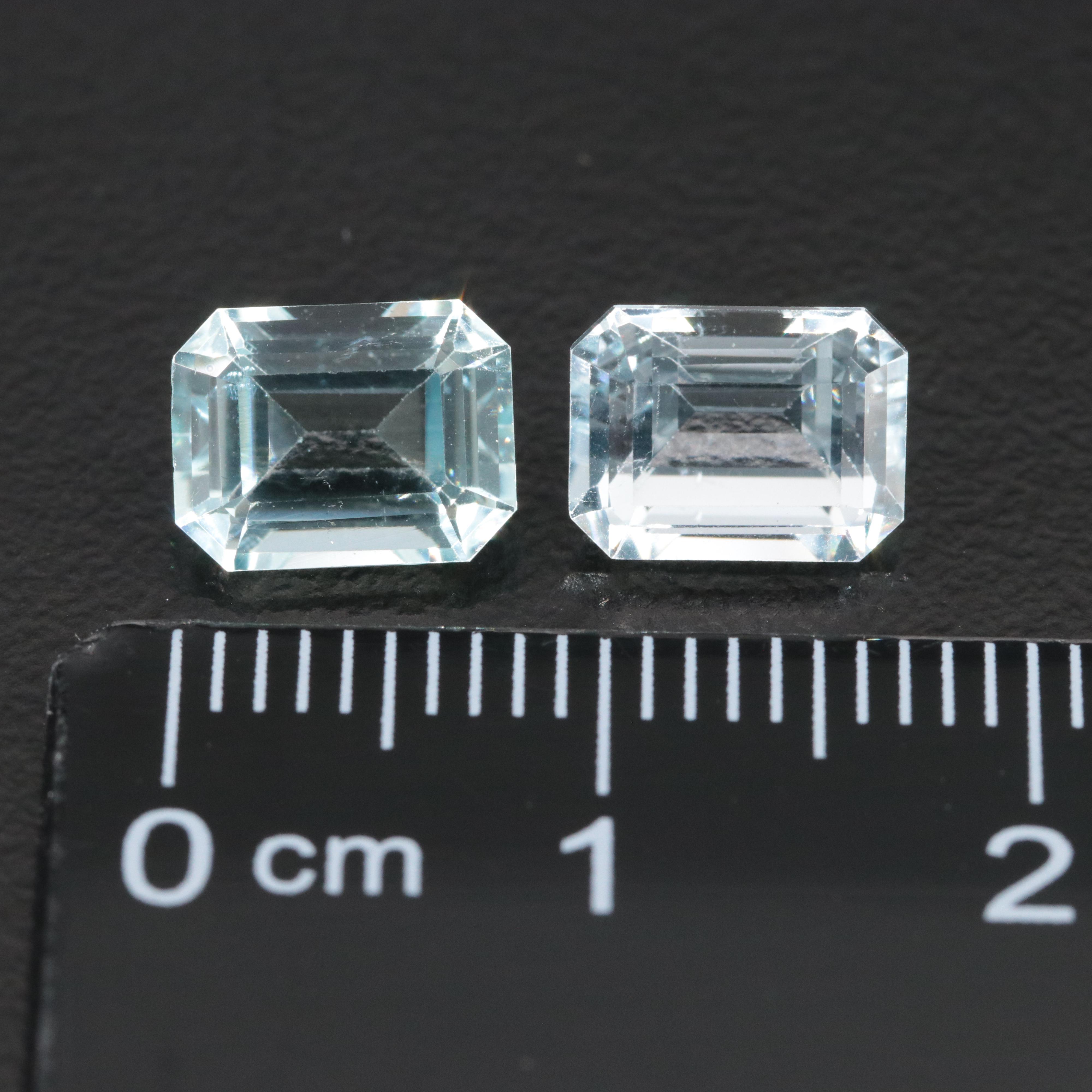 Loose 3.15 CTW Matched Pair of Aquamarines