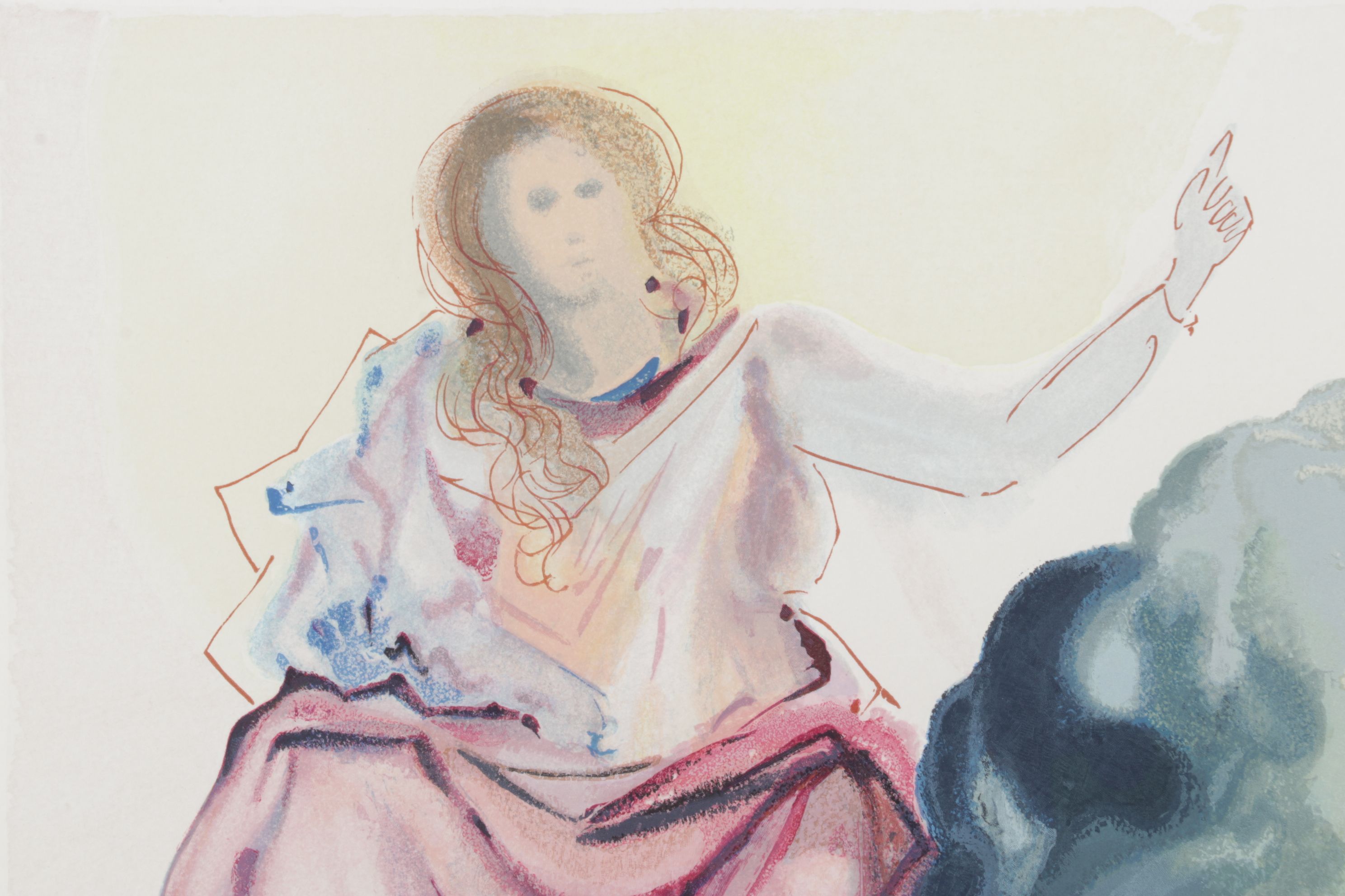 Salvador Dalí Wood Engraving "Beatrice"