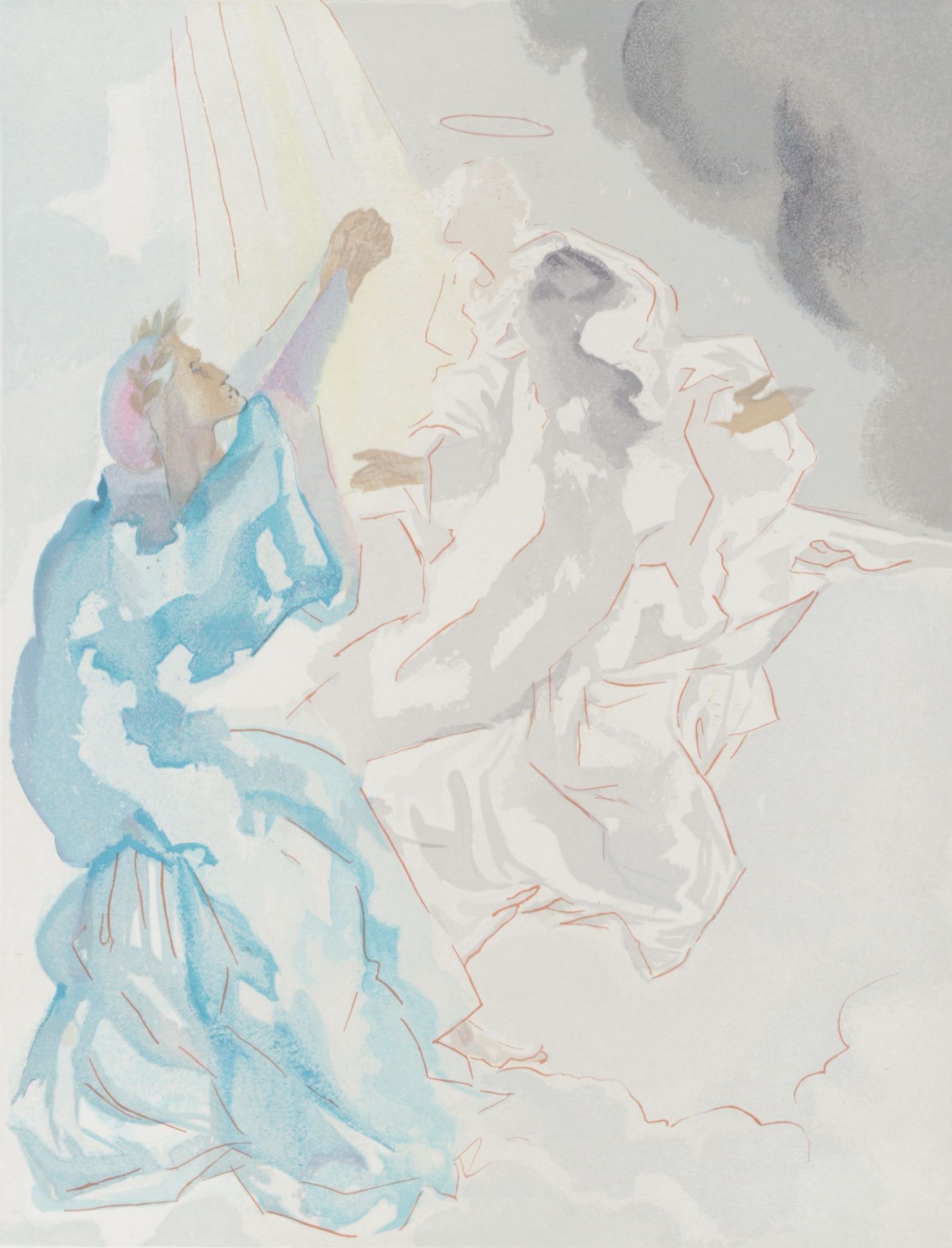 Salvador Dalí Wood Engraving "Nouvel aspect de Béatrice," 1960–1964