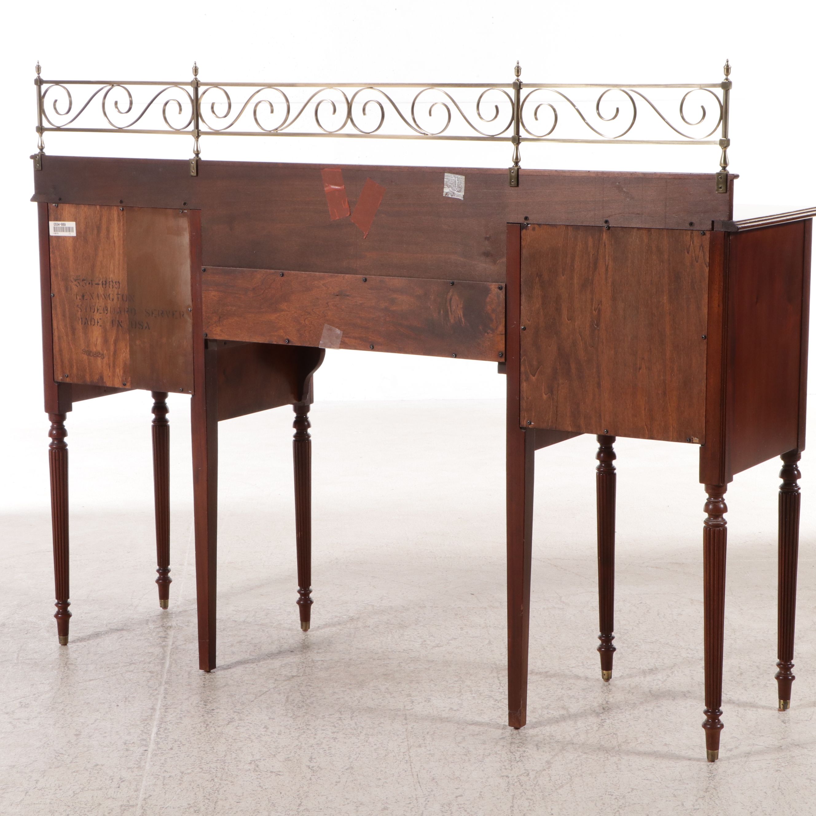 Lexington Furniture Sheraton Style Mahogany Sideboard Server, Late 20th Century