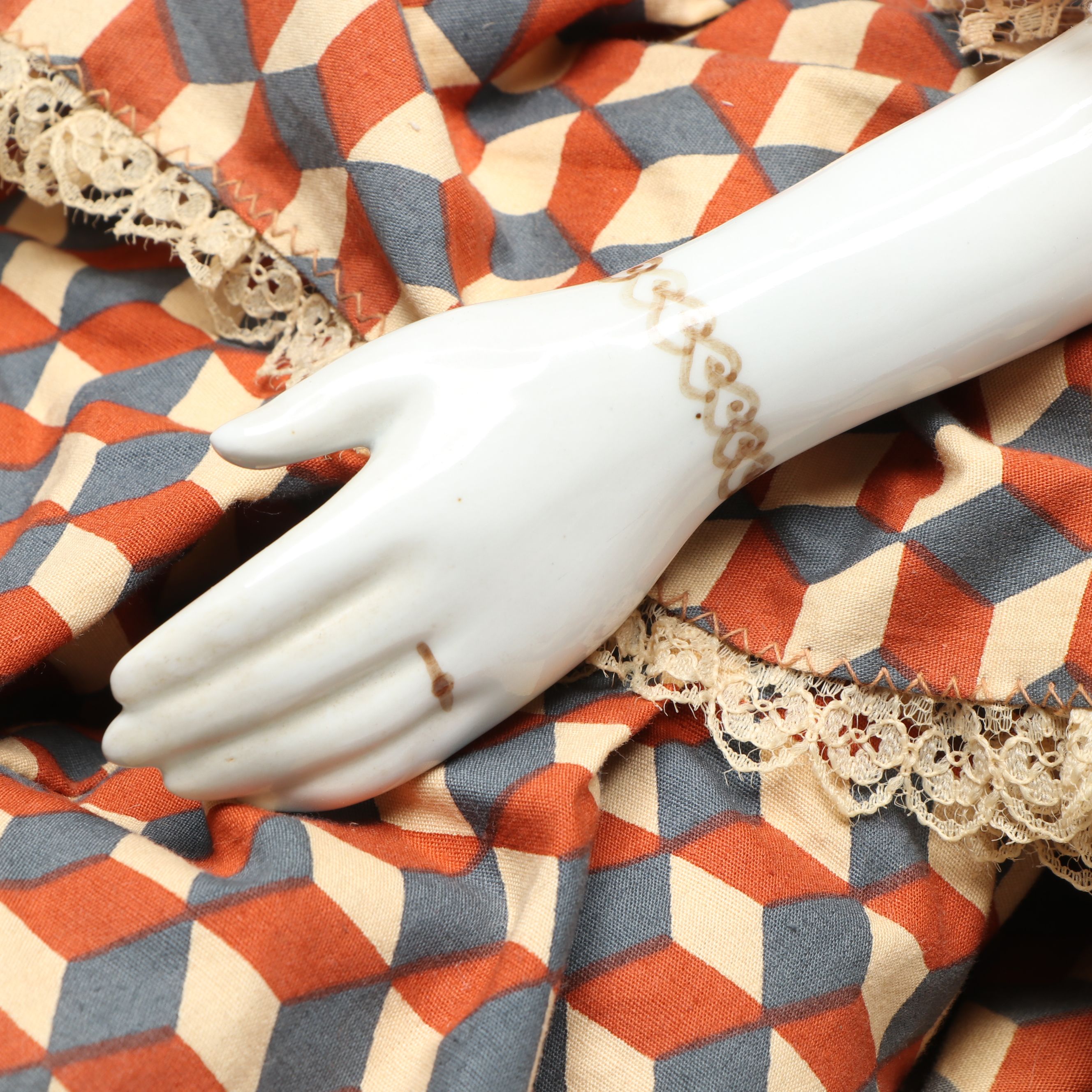 Art Deco China Head Boudoir Doll Dressed as Jester, 1920s-1930s