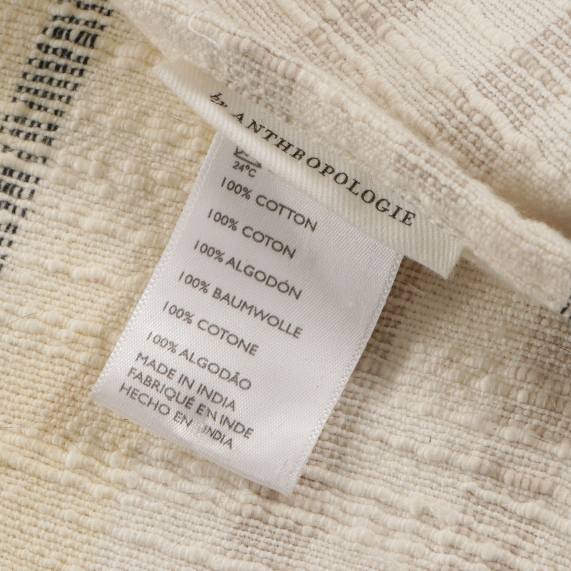 Anthropologie Woven Organic Cotton Curtains