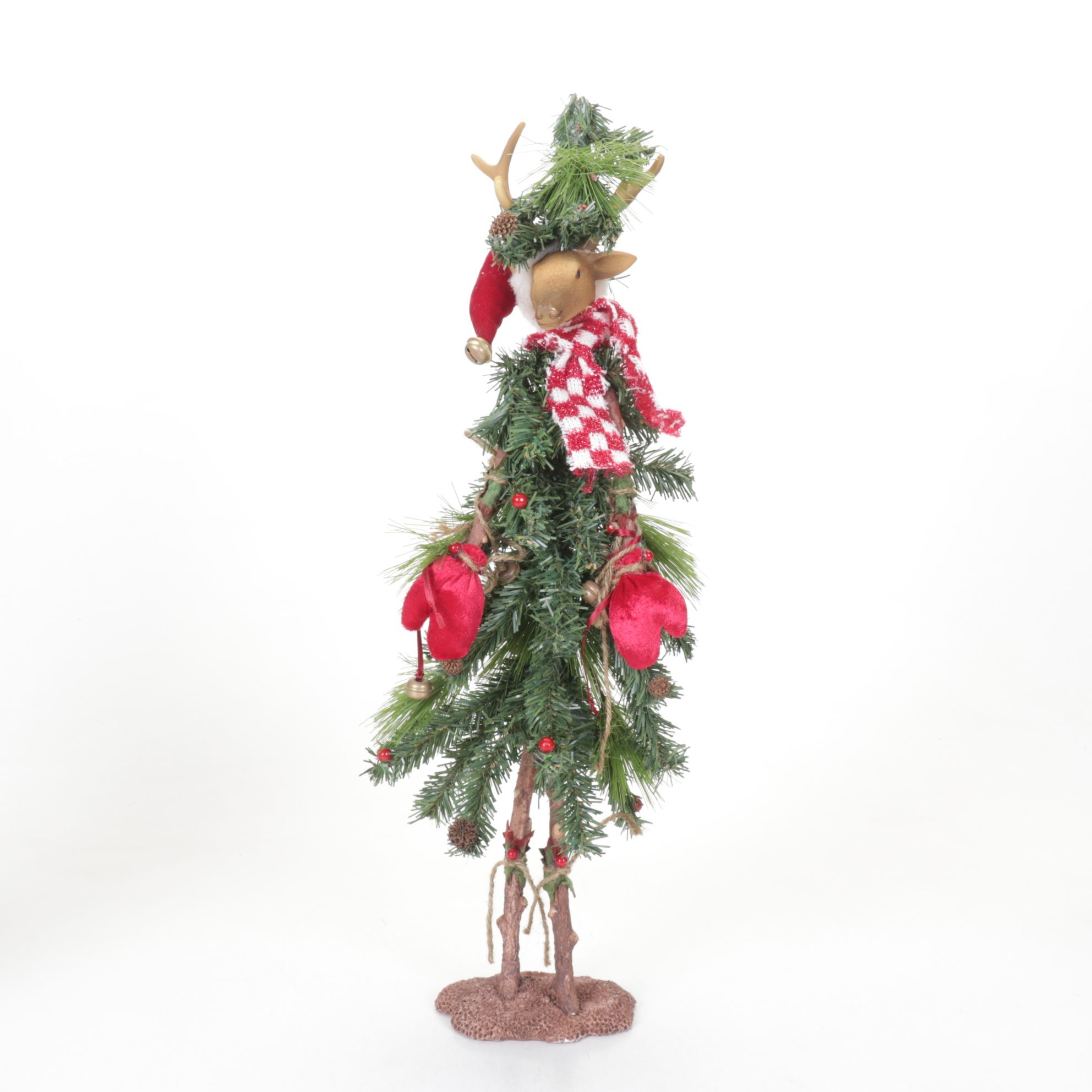 Snowman and Reindeer Whimsical Christmas Tree Figurines