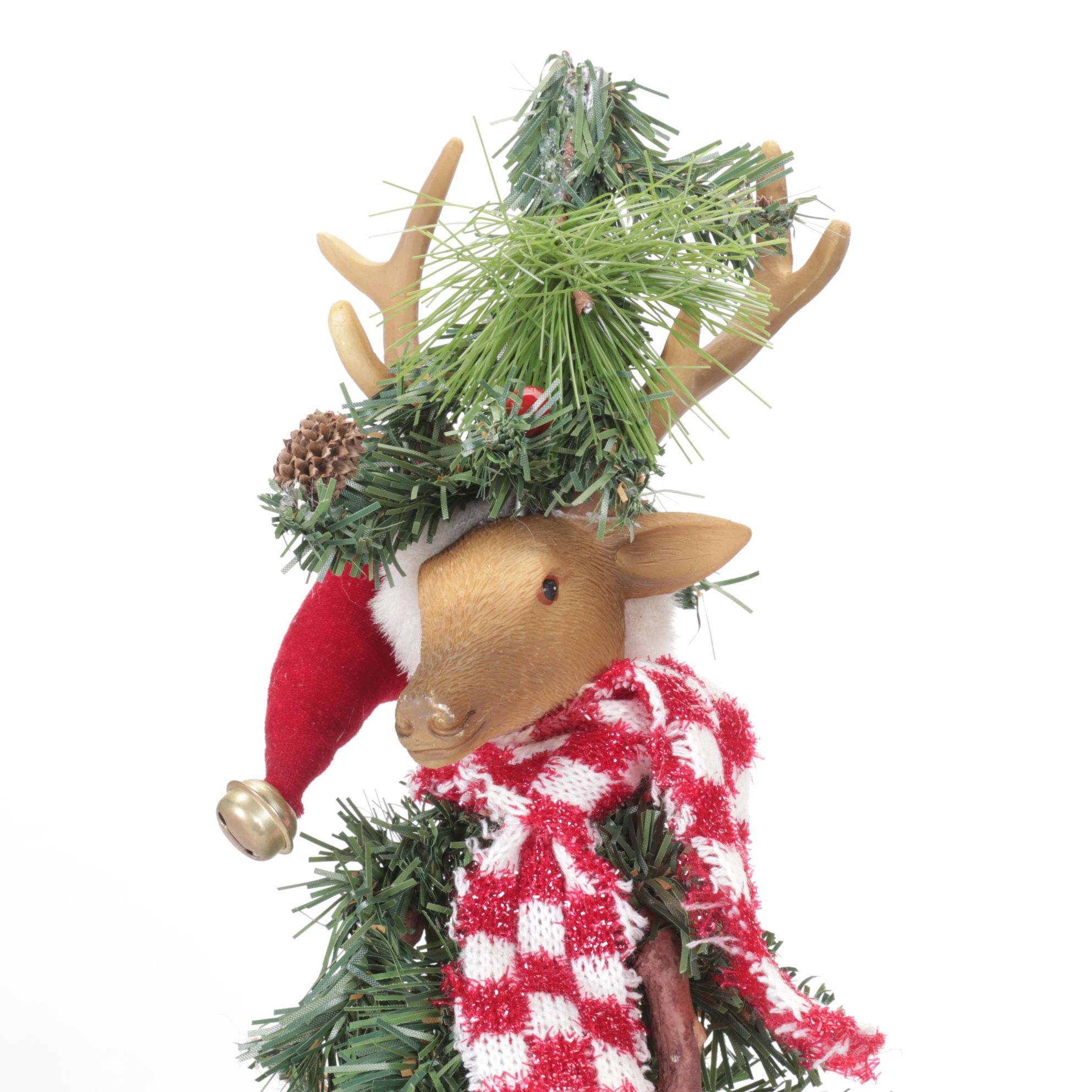 Snowman and Reindeer Whimsical Christmas Tree Figurines