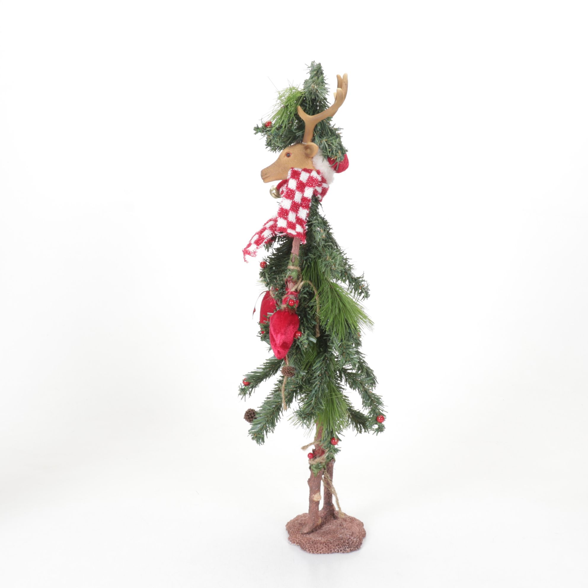 Snowman and Reindeer Whimsical Christmas Tree Figurines