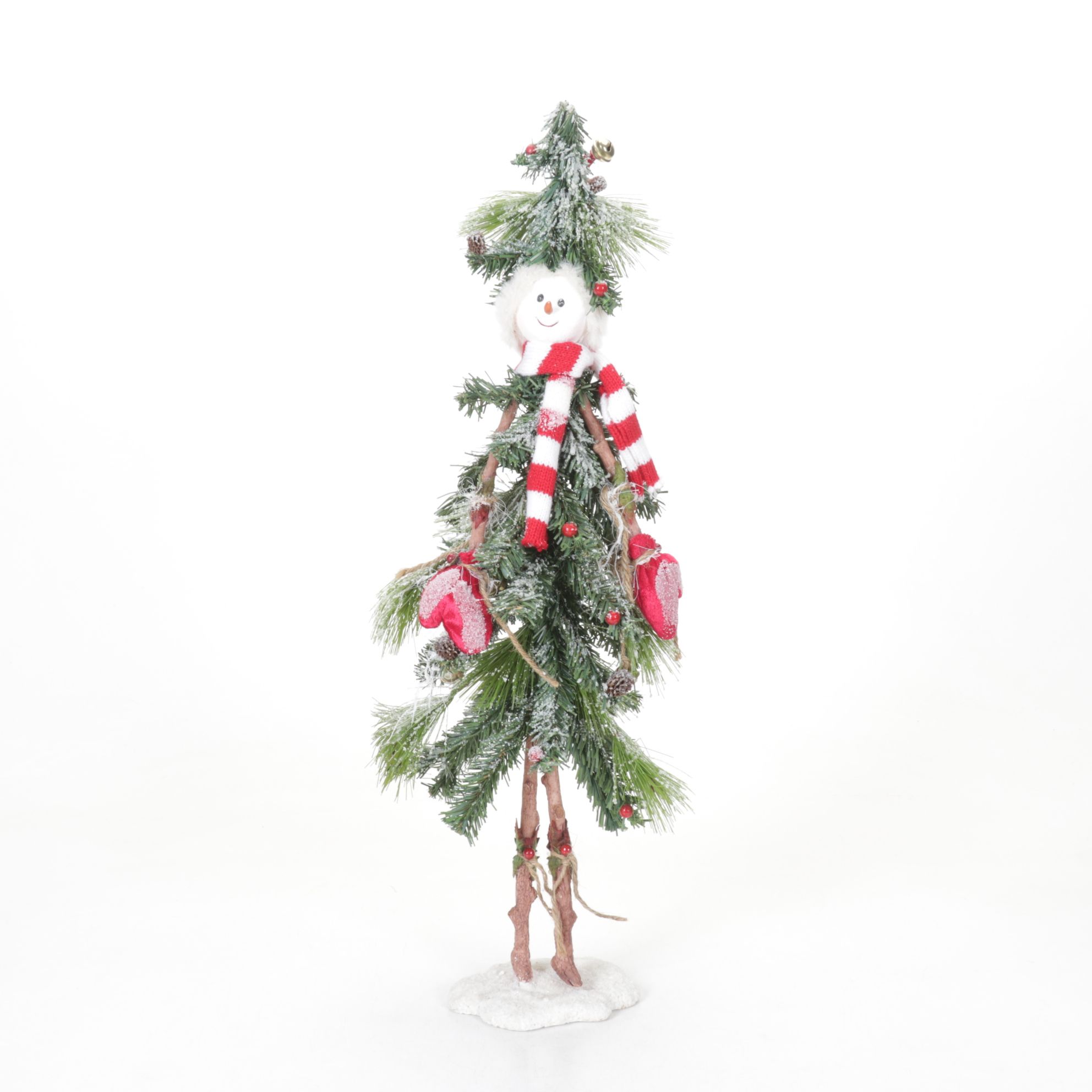 Snowman and Reindeer Whimsical Christmas Tree Figurines