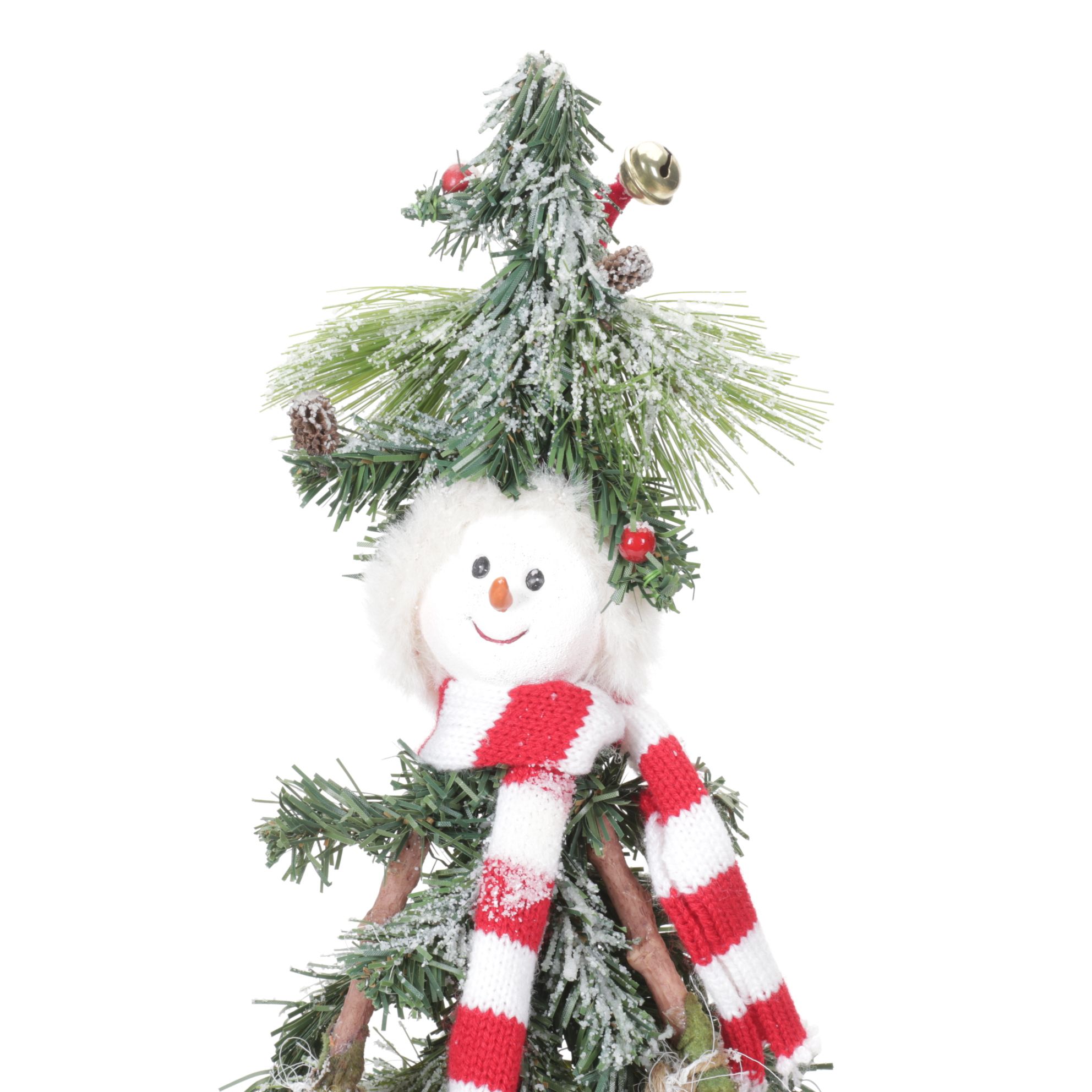 Snowman and Reindeer Whimsical Christmas Tree Figurines