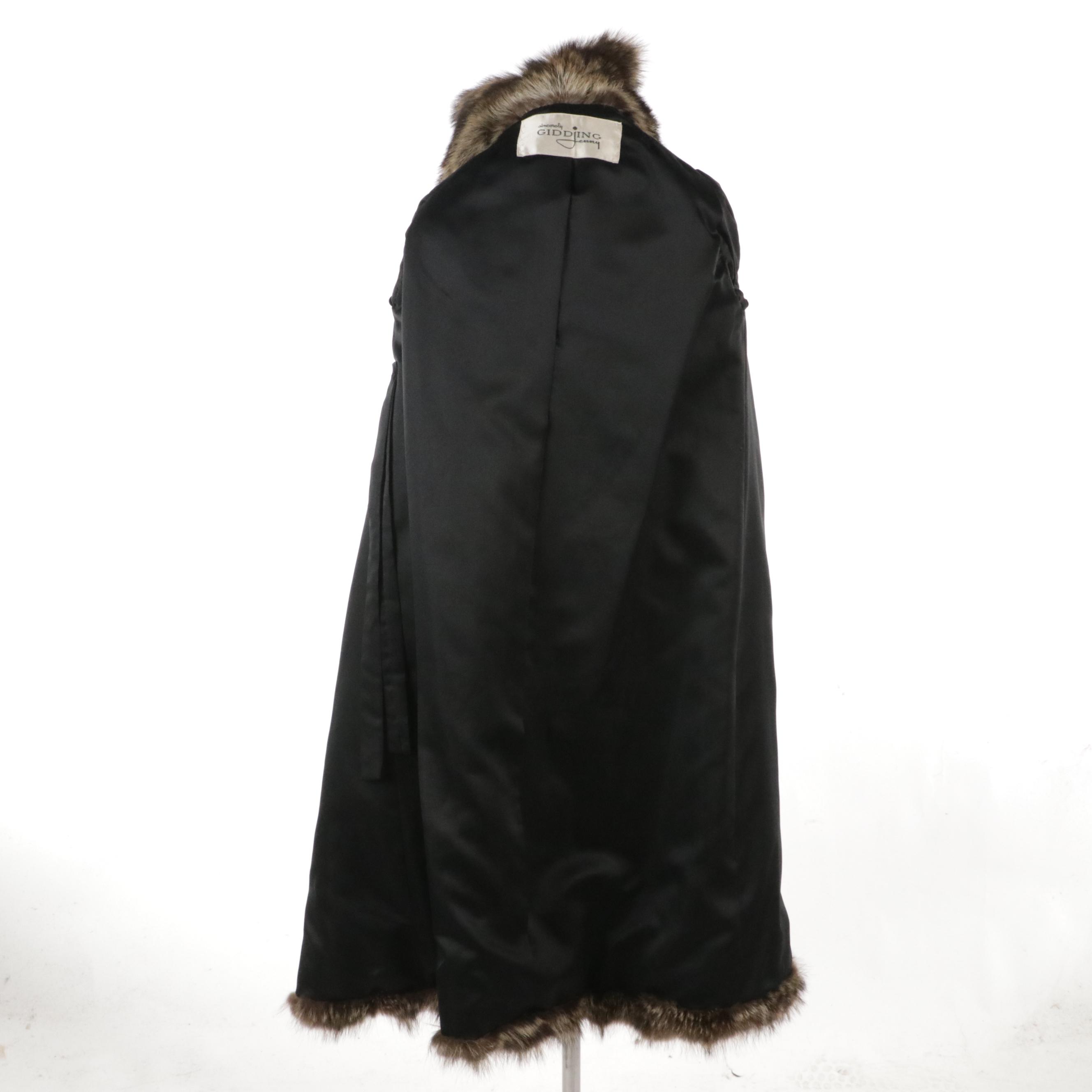 Anne Klein Double-Breasted Raccoon Fur Coat for Gidding Jenny, 1970s