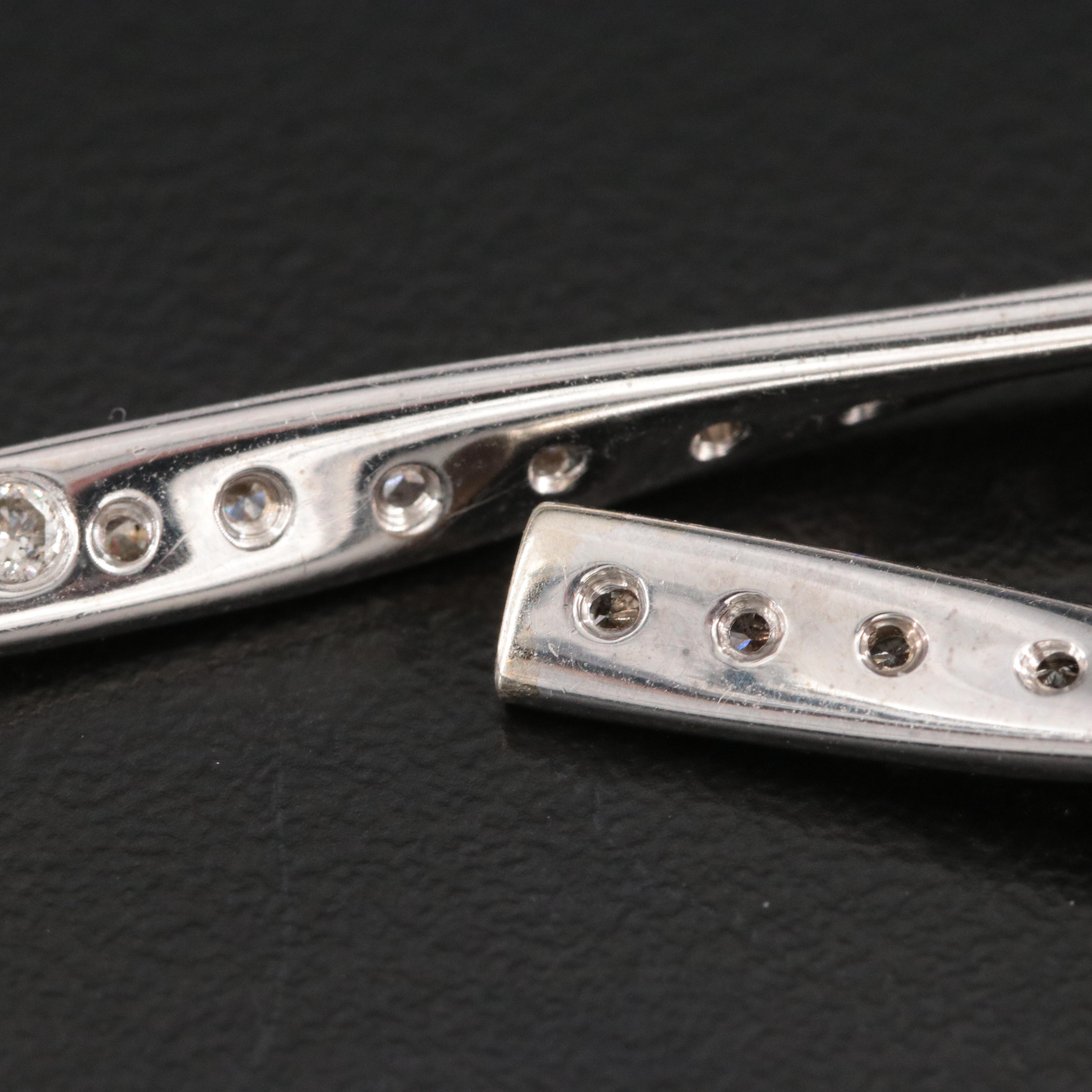 14K 1.05 CTW Diamond Ribbon Bar Earrings