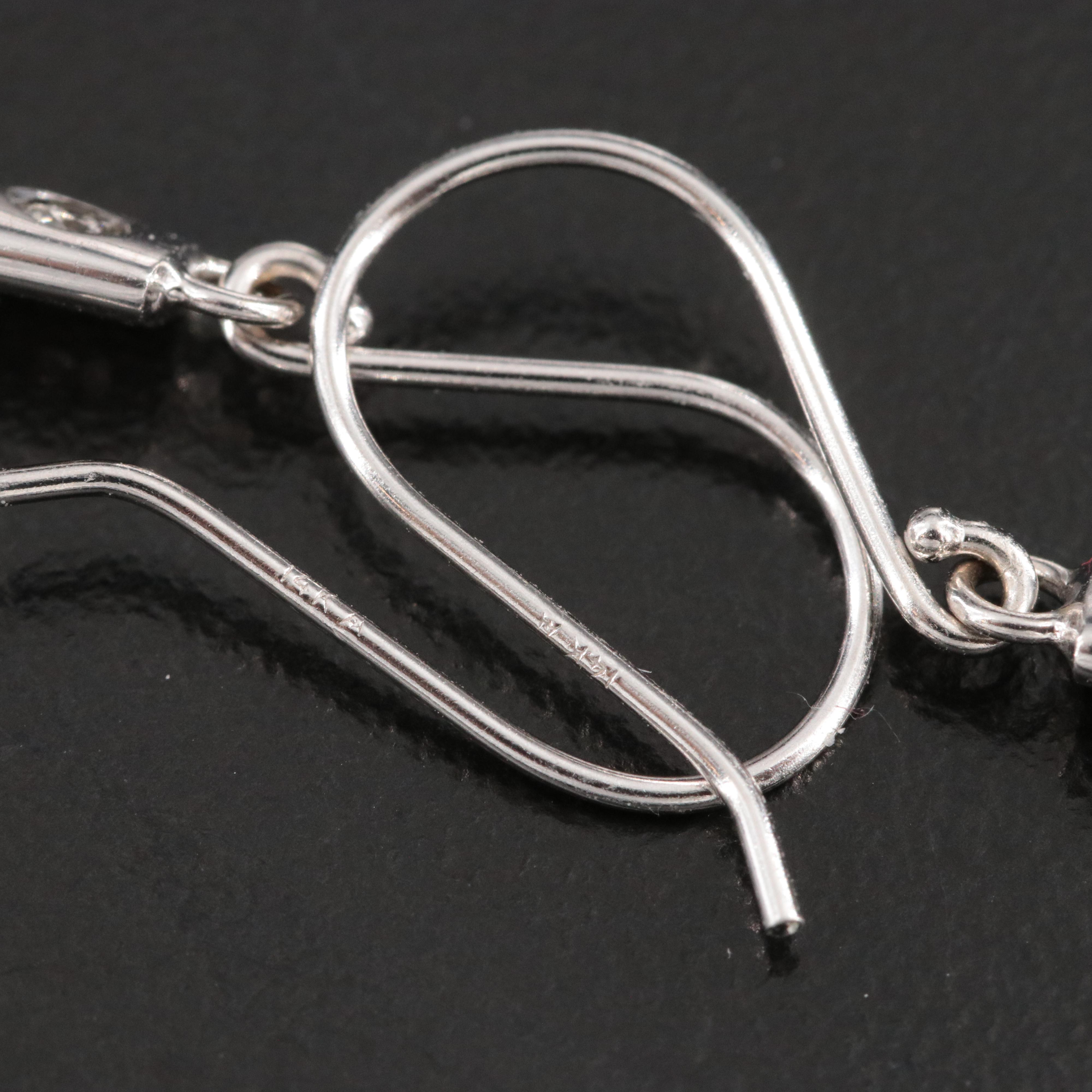 14K 1.05 CTW Diamond Ribbon Bar Earrings