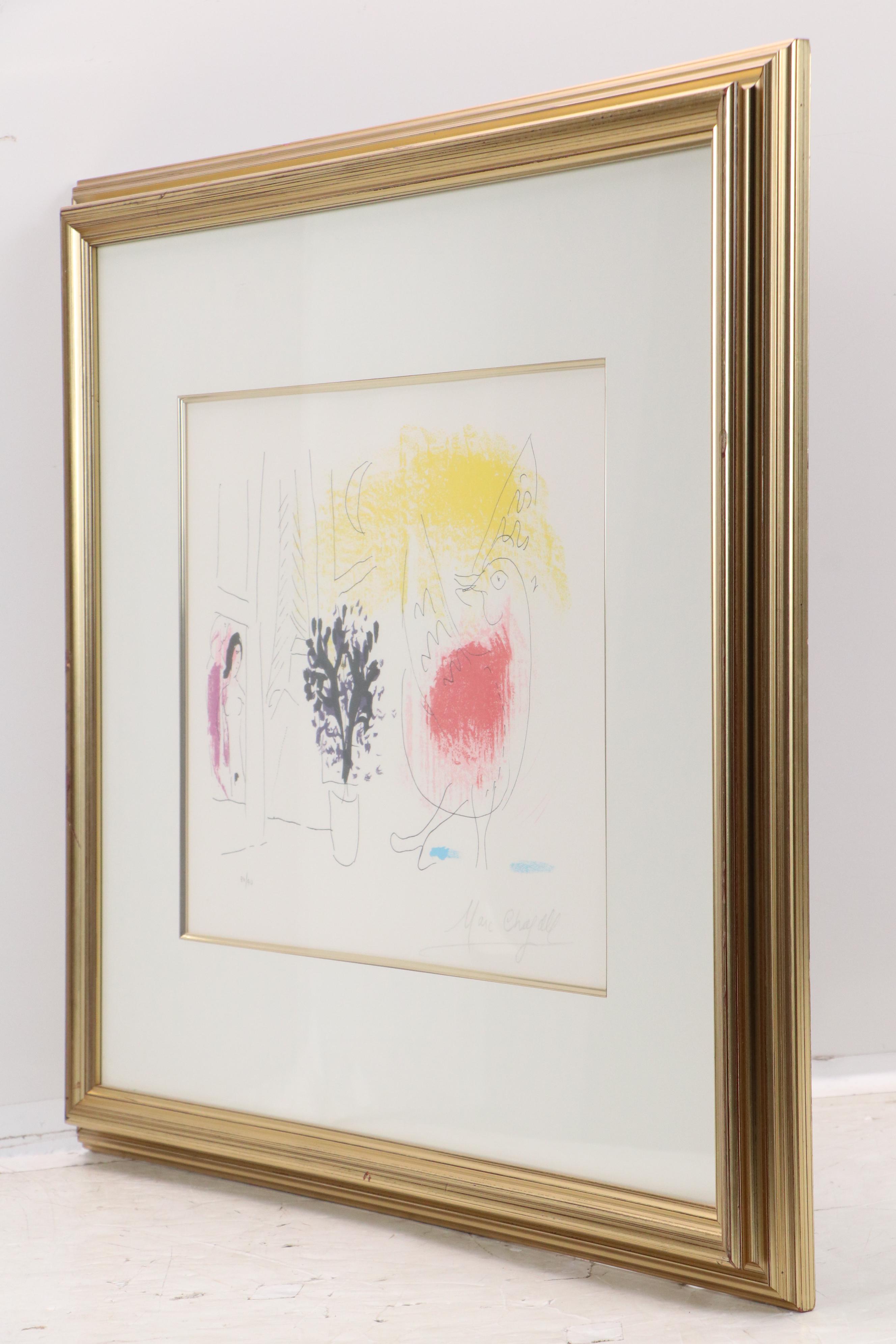 Marc Chagall Lithograph "Le Coq Rouge," 1957