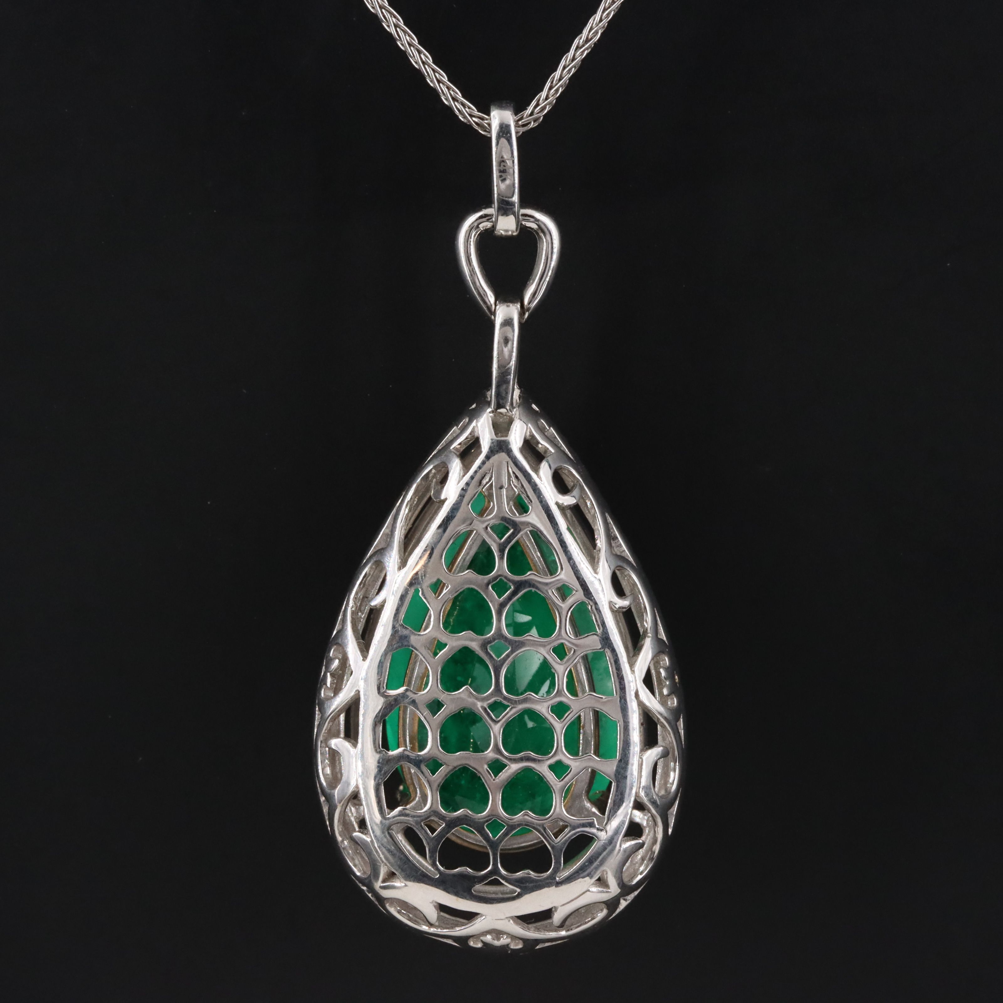 14K 13.01 CT Colombian Emerald and 1.01 CTW Diamond Necklace with GIA Report