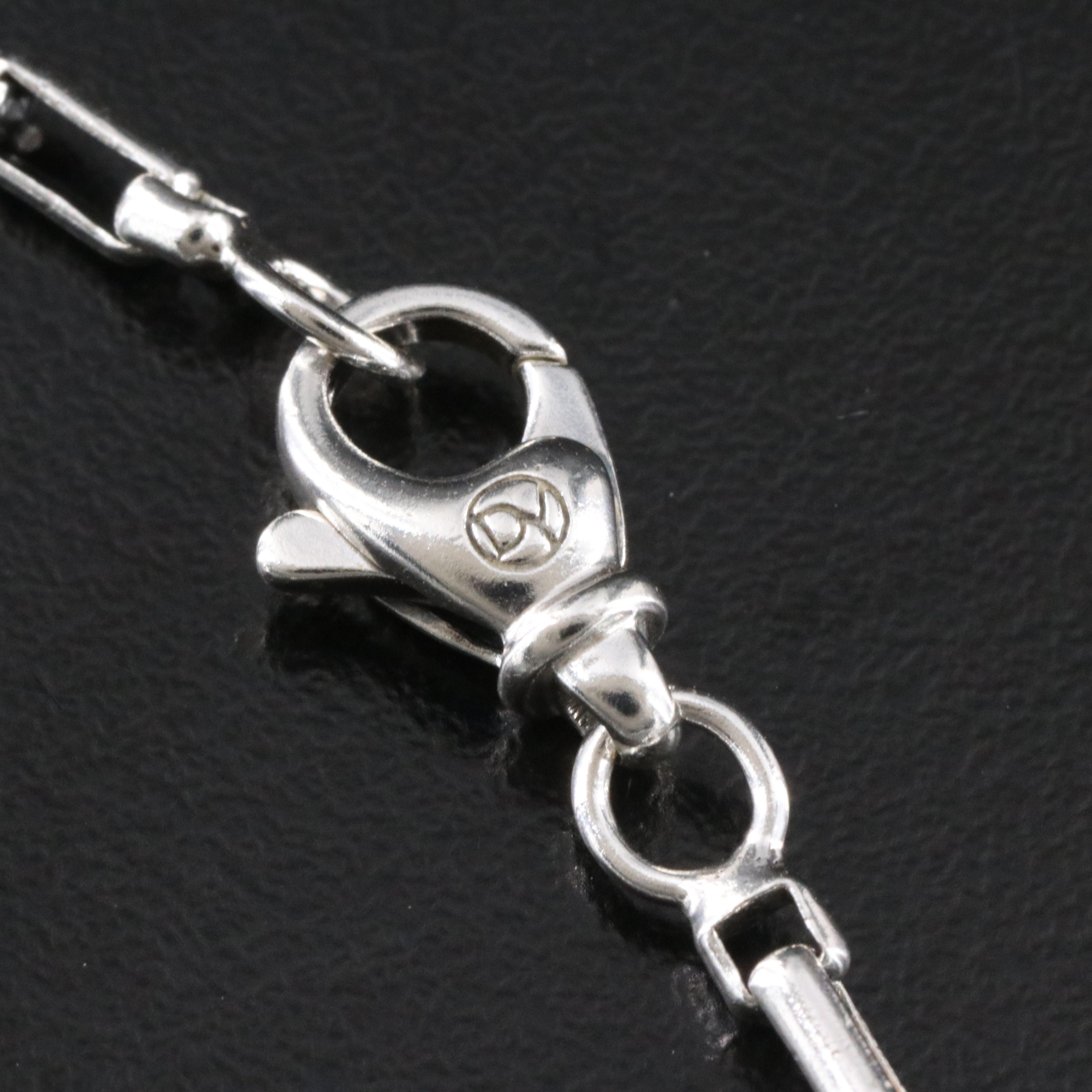 David Yurman Sterling Open Station Box Chain Necklace