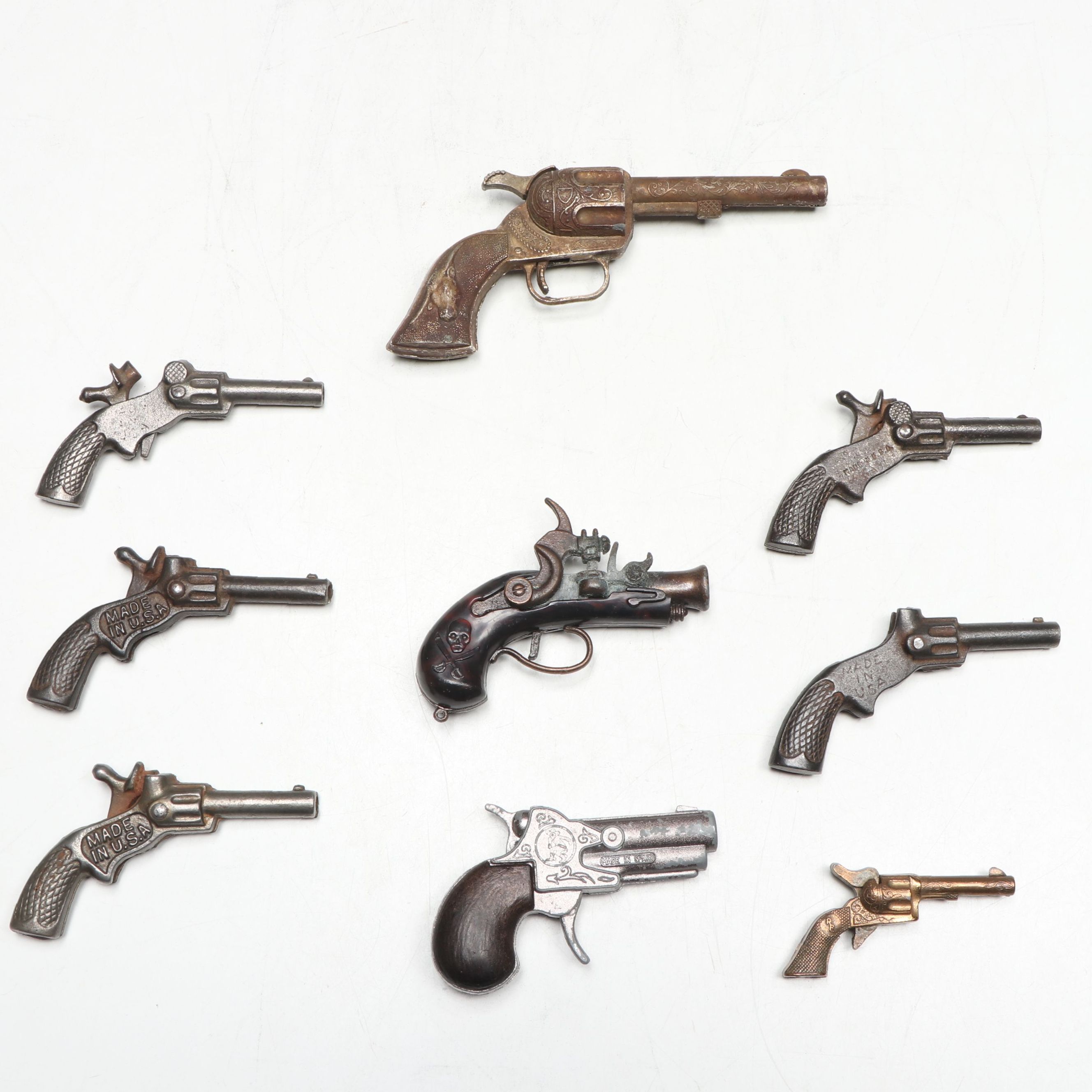 Gonher and Other Cast Iron, Metal, and Other Toy Guns, Mid-20th Century