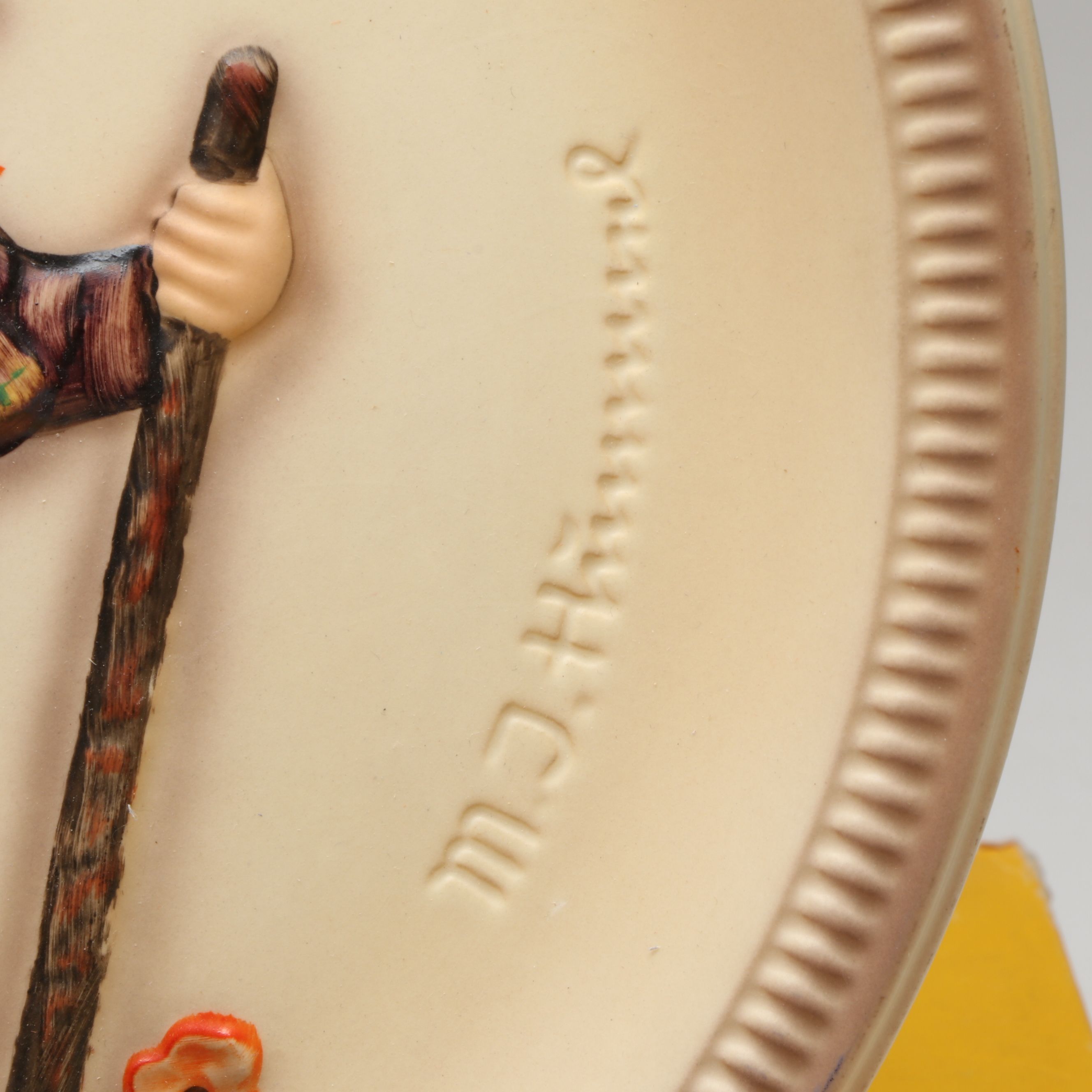 Goebel M.J. Hummel Porcelain Bas-Relief Collector Plates with Wood Frames