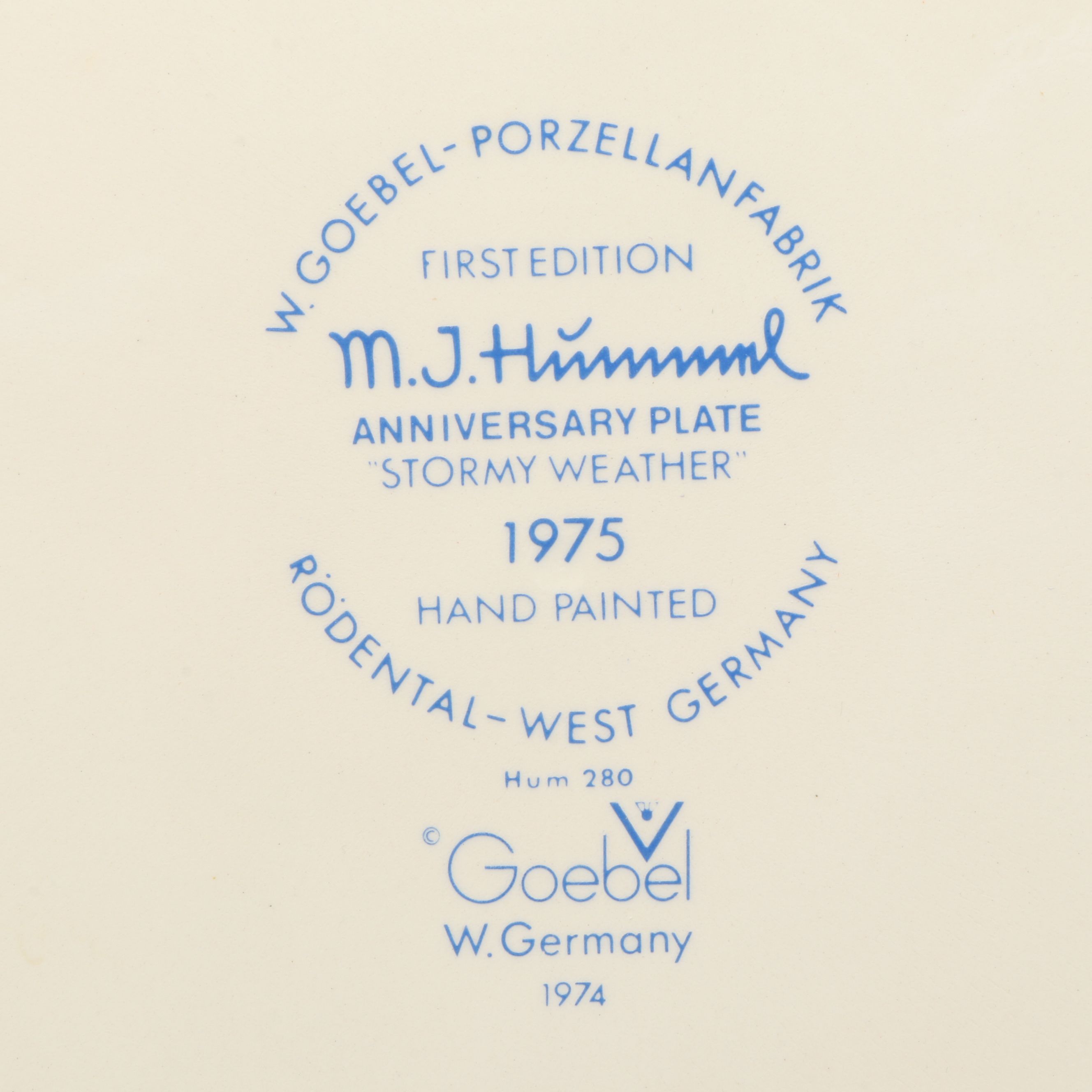 Goebel M.J. Hummel Porcelain Bas-Relief Collector Plates with Wood Frames