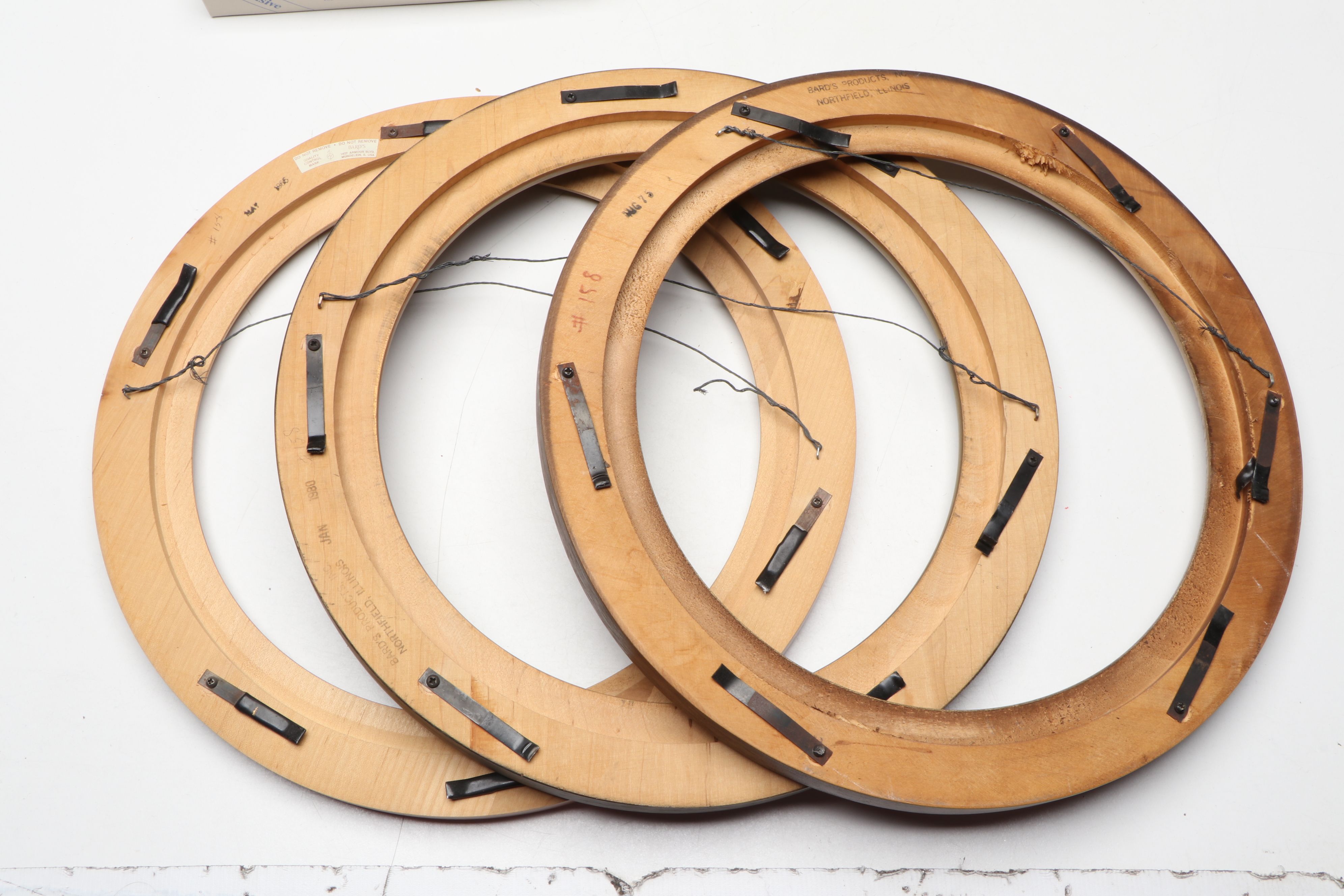 Goebel M.J. Hummel Porcelain Bas-Relief Collector Plates with Wood Frames