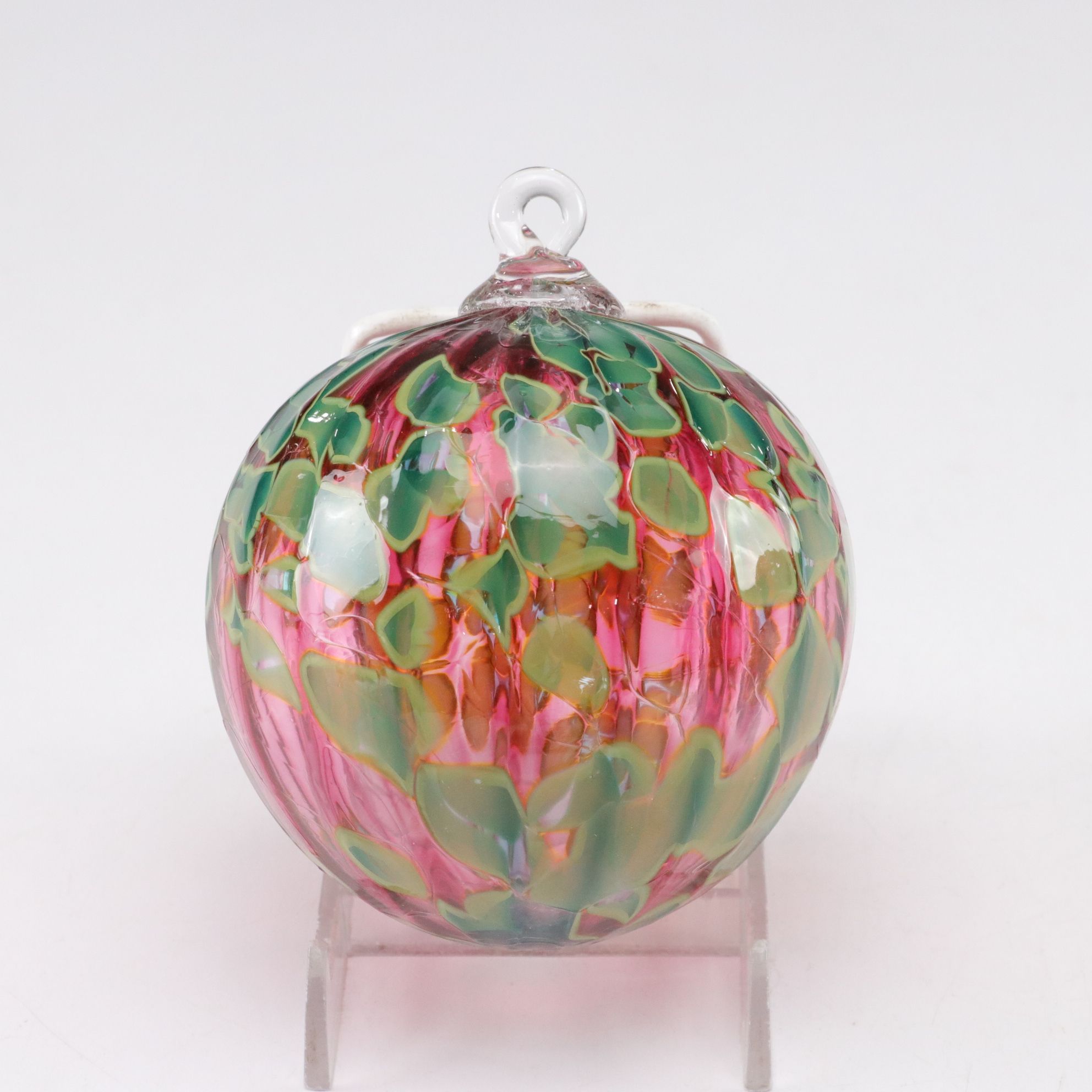 Artisan Hand-Blown Mottled and Splattered Glass Ornaments