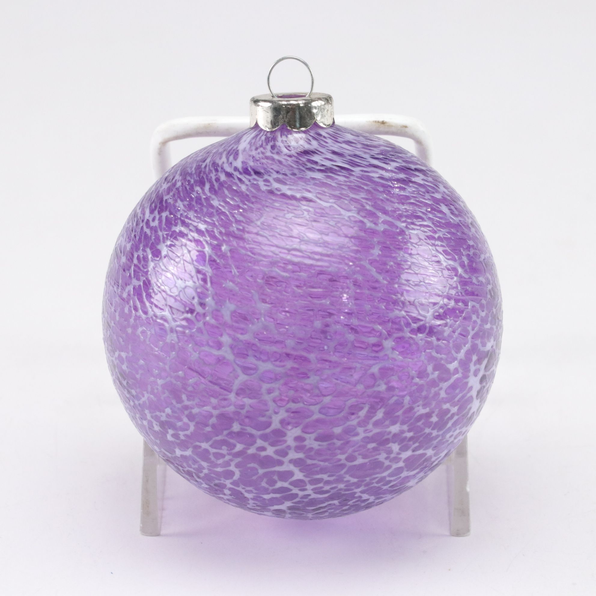 Artisan Hand-Blown Mottled and Splattered Glass Ornaments