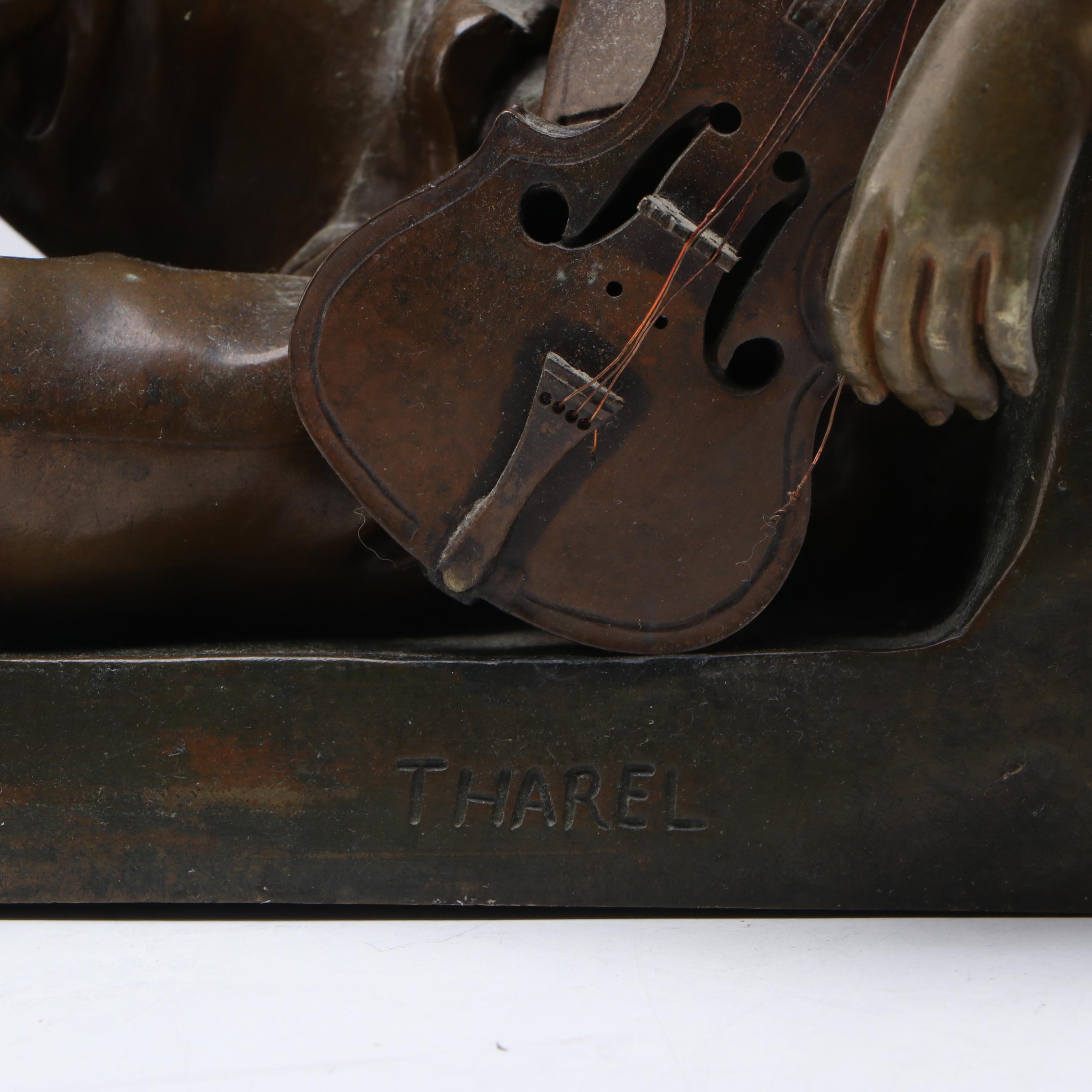 Bronze Sculpture After Léon Tharel "Sleeping Fiddler"