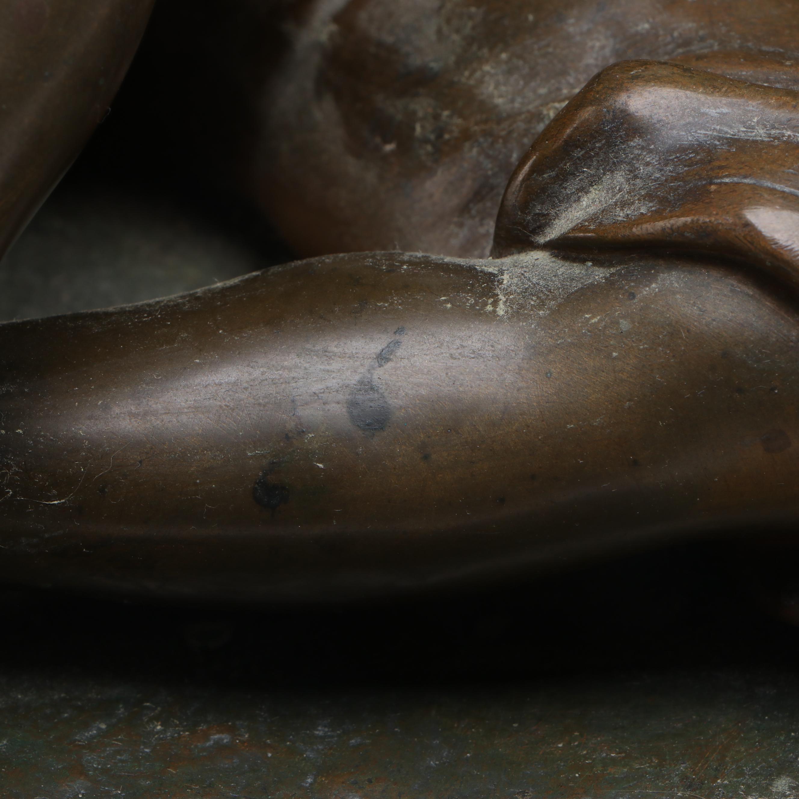 Bronze Sculpture After Léon Tharel "Sleeping Fiddler"