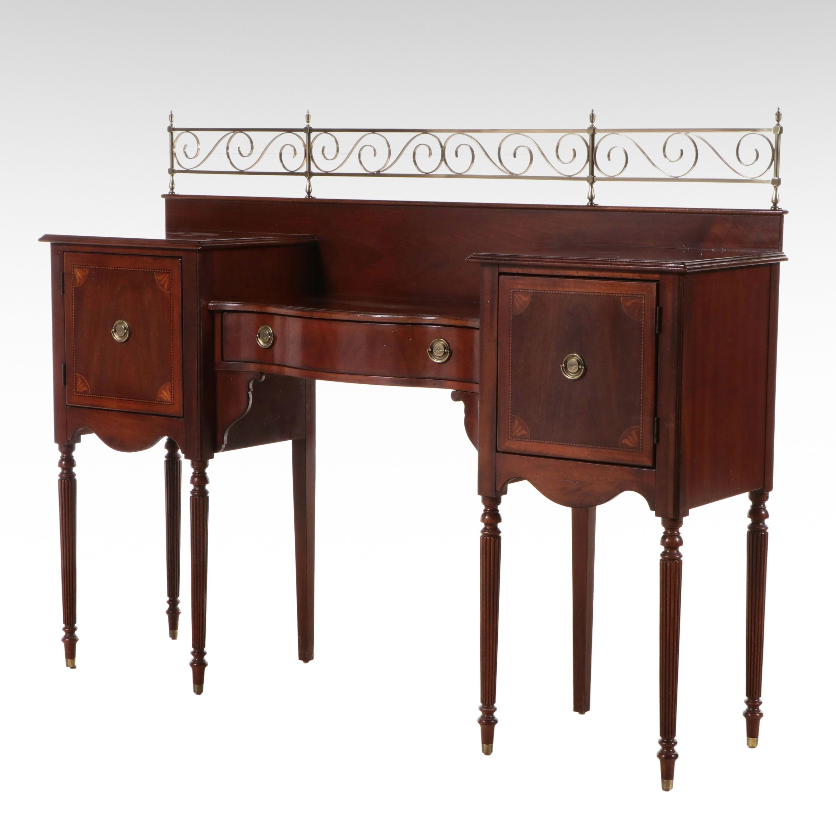 Lexington Furniture Sheraton Style Mahogany Sideboard Server, Late 20th Century