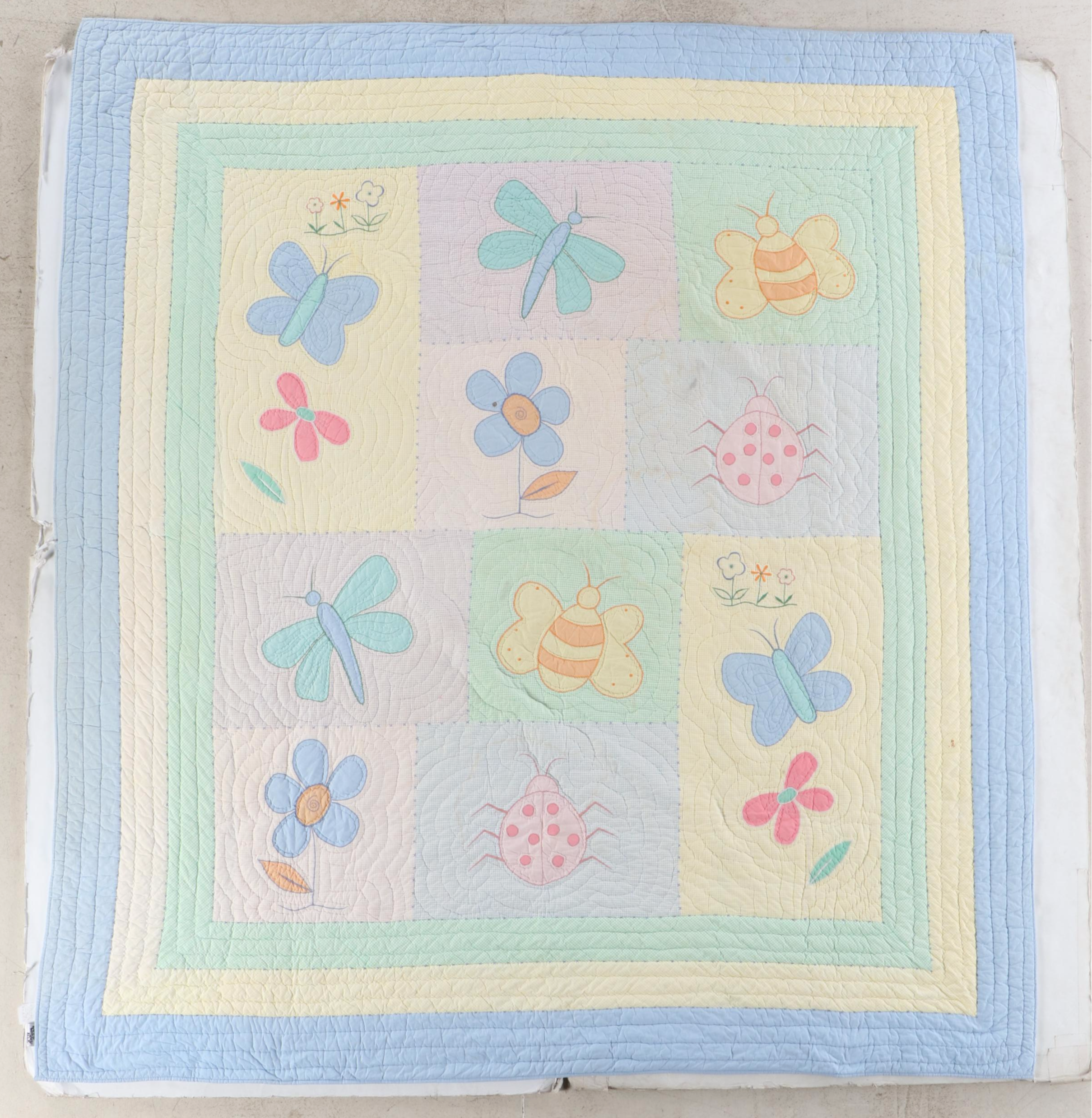 The Company Store Tufted Rug, Quilt, Pillows, and Framed Wall Hangings