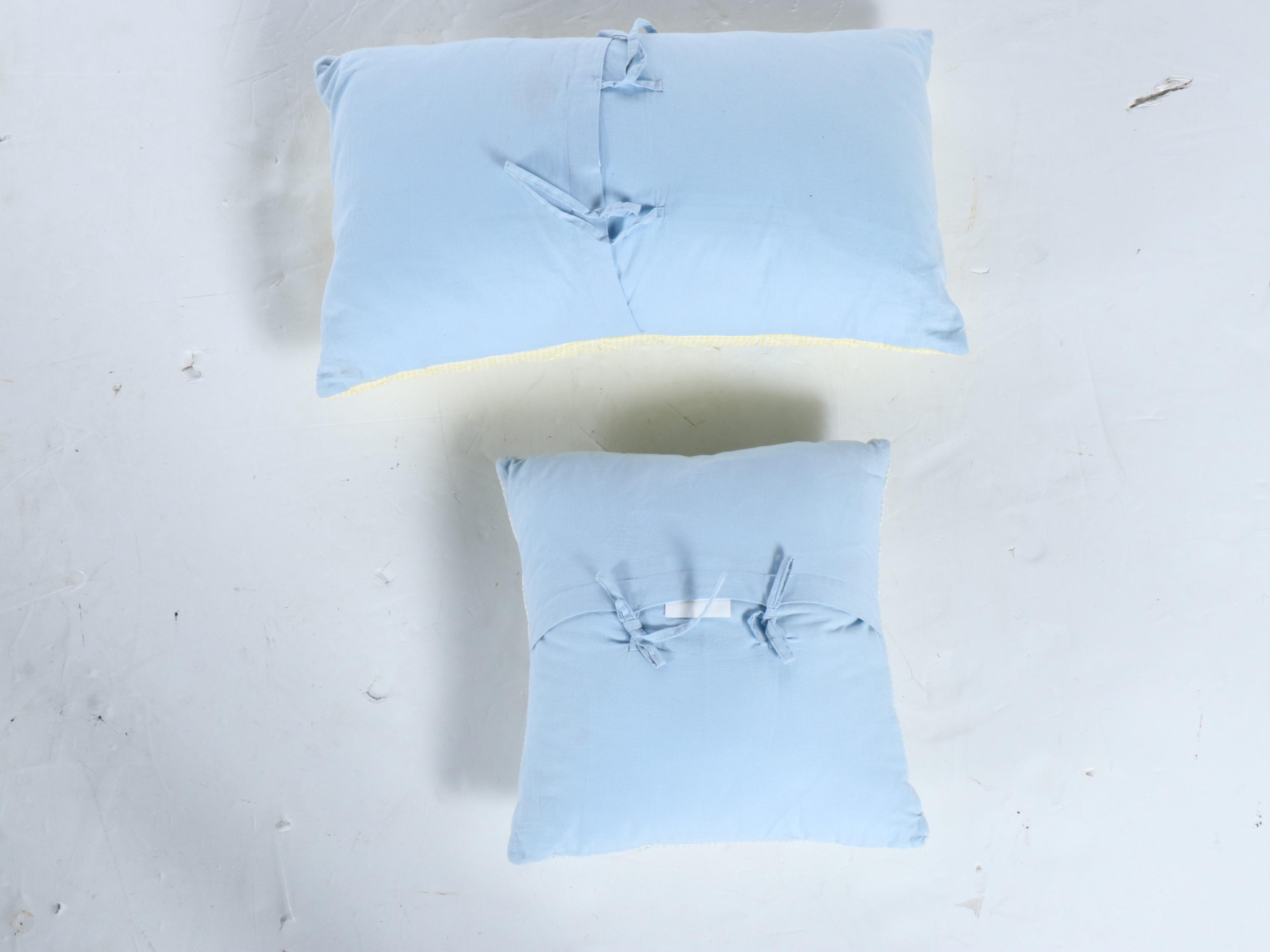 The Company Store Tufted Rug, Quilt, Pillows, and Framed Wall Hangings