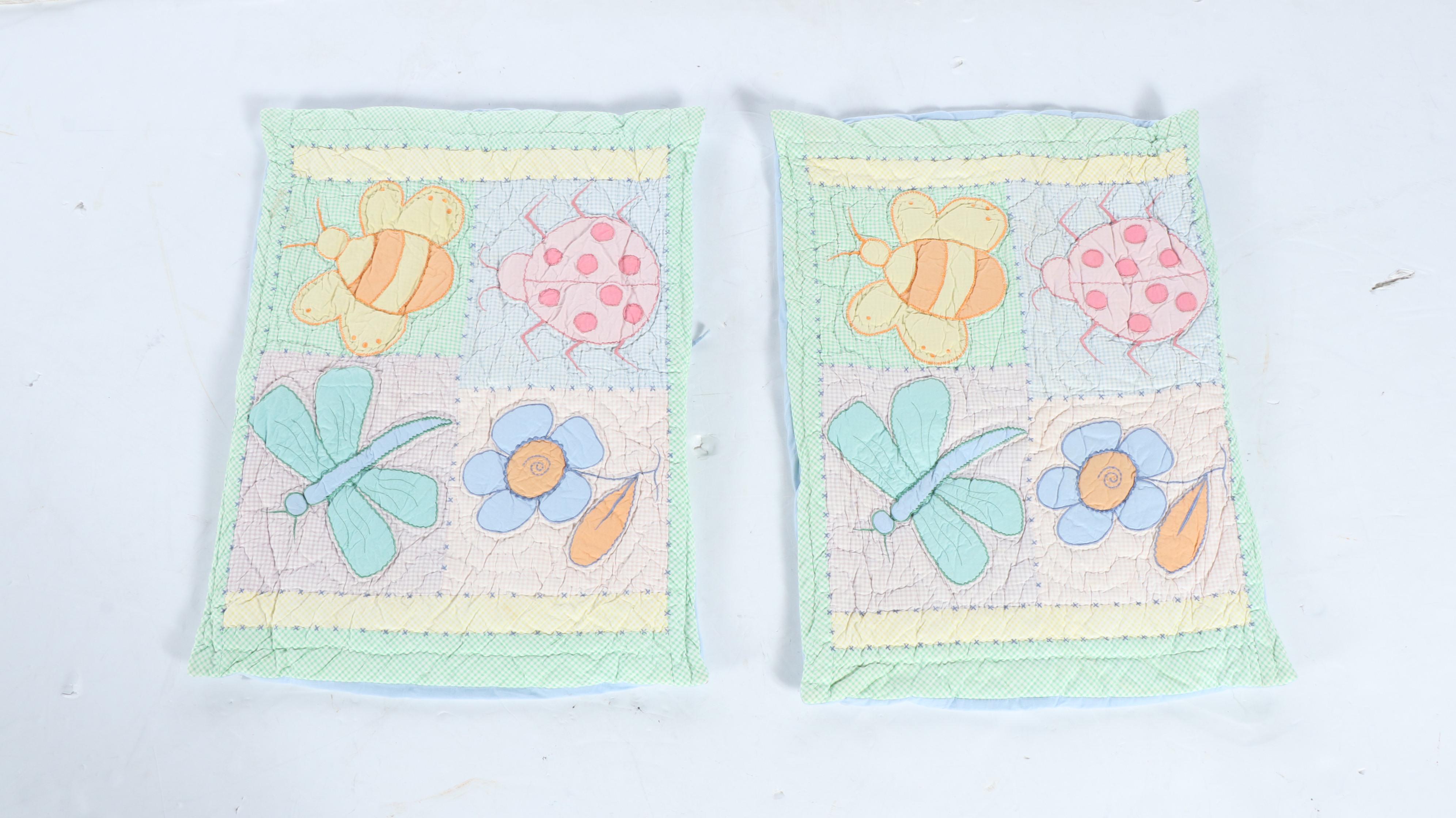 The Company Store Tufted Rug, Quilt, Pillows, and Framed Wall Hangings