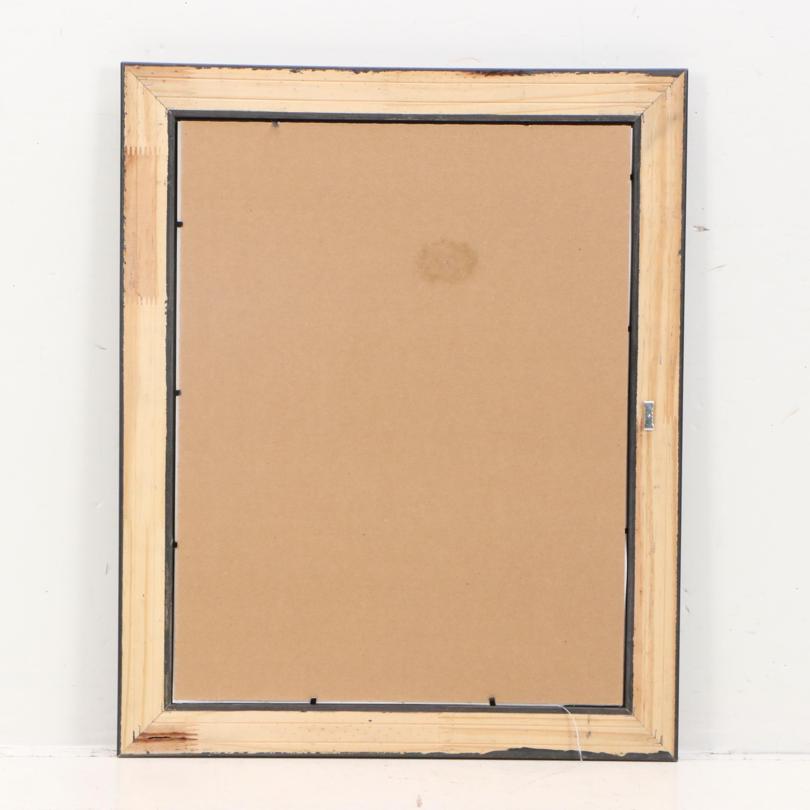 Brittony Martin Acrylic Painting of Hummingbird Among Flowers, 21st Century