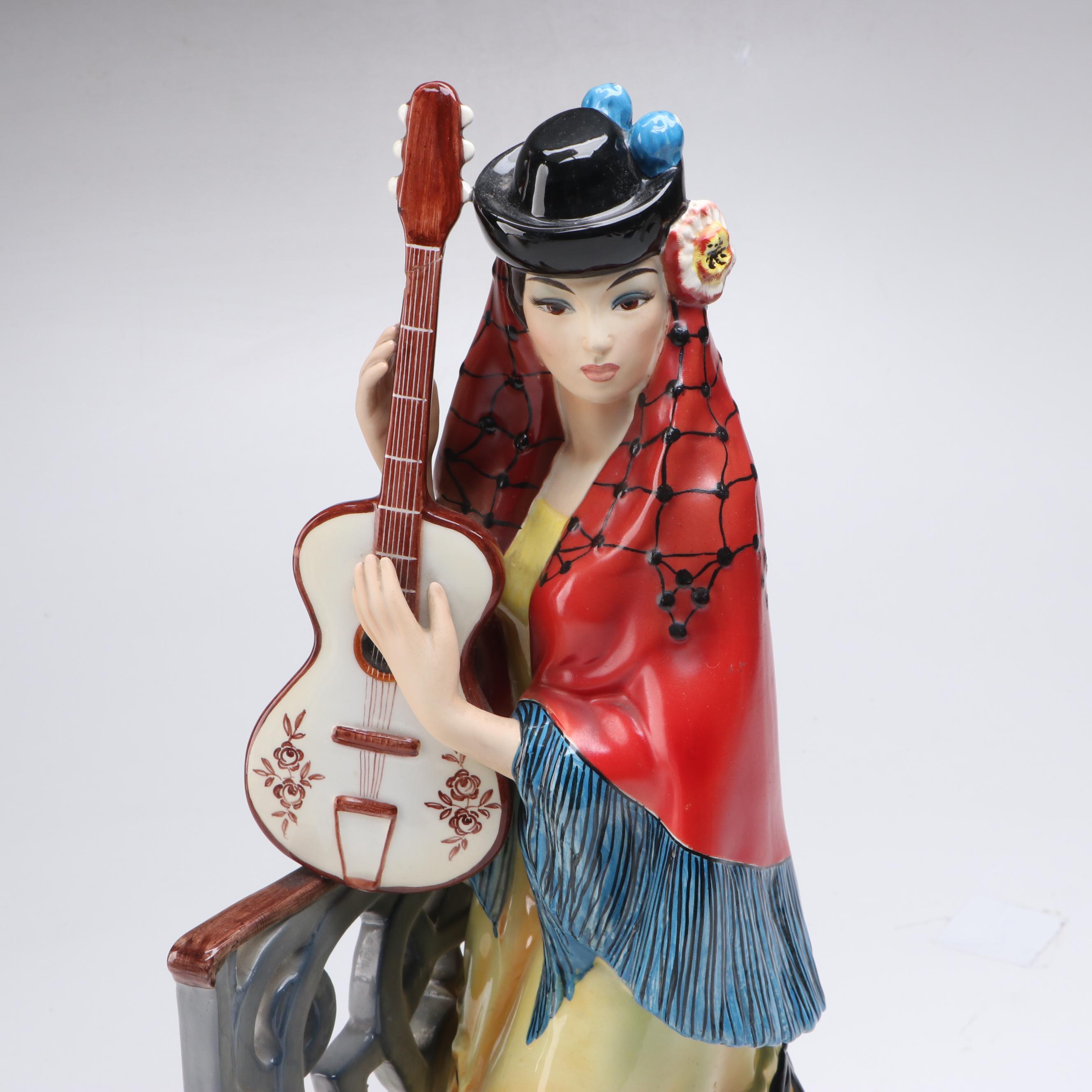 Italian Ronzan Ceramic Women, Mid to Late 20th Century