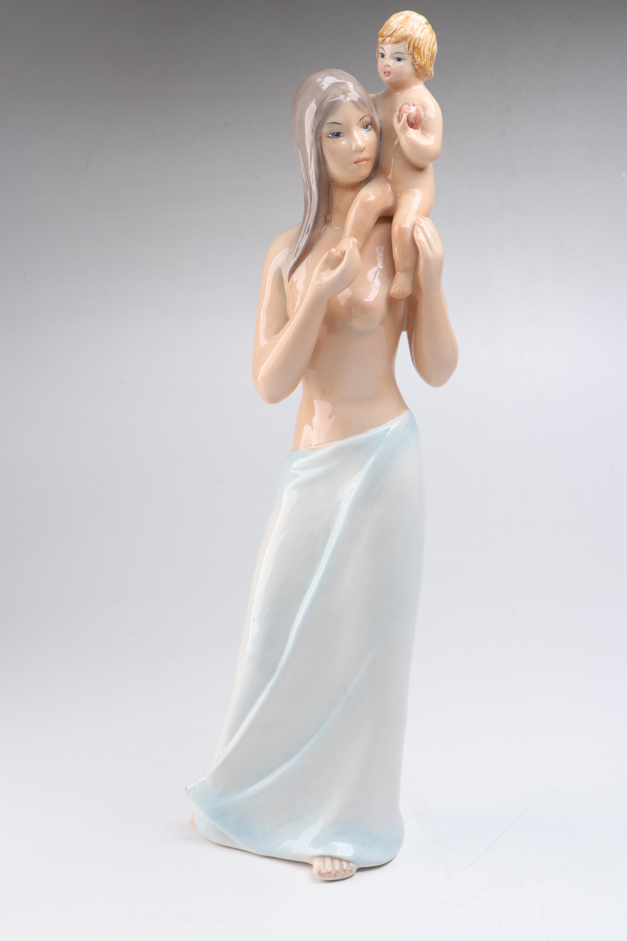 Italian Ronzan Ceramic Dryads