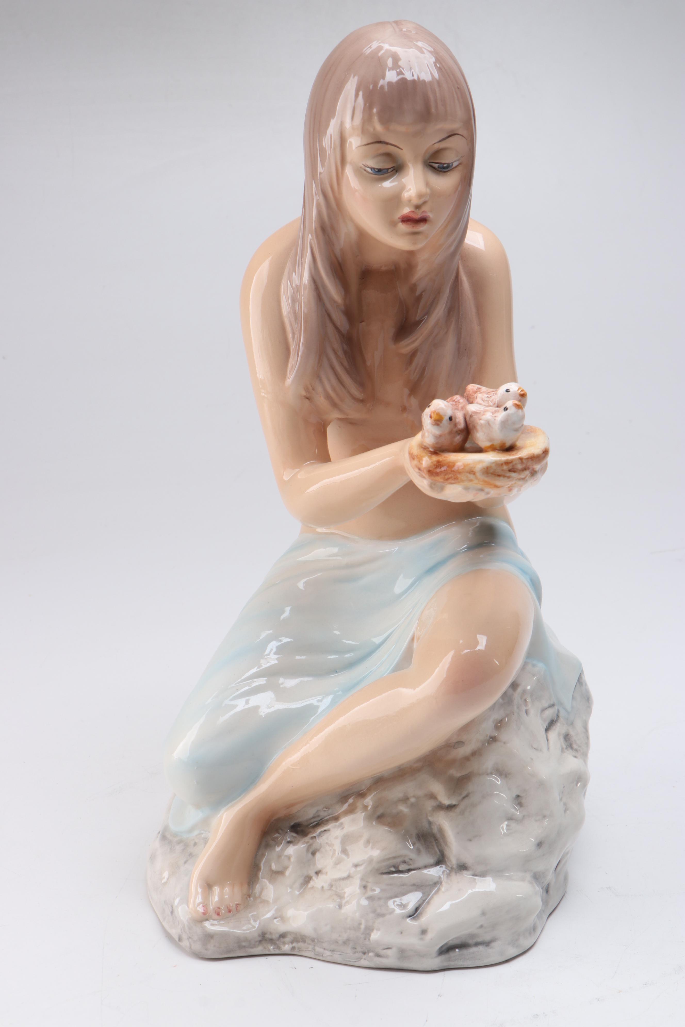 Italian Ronzan Ceramic Dryads