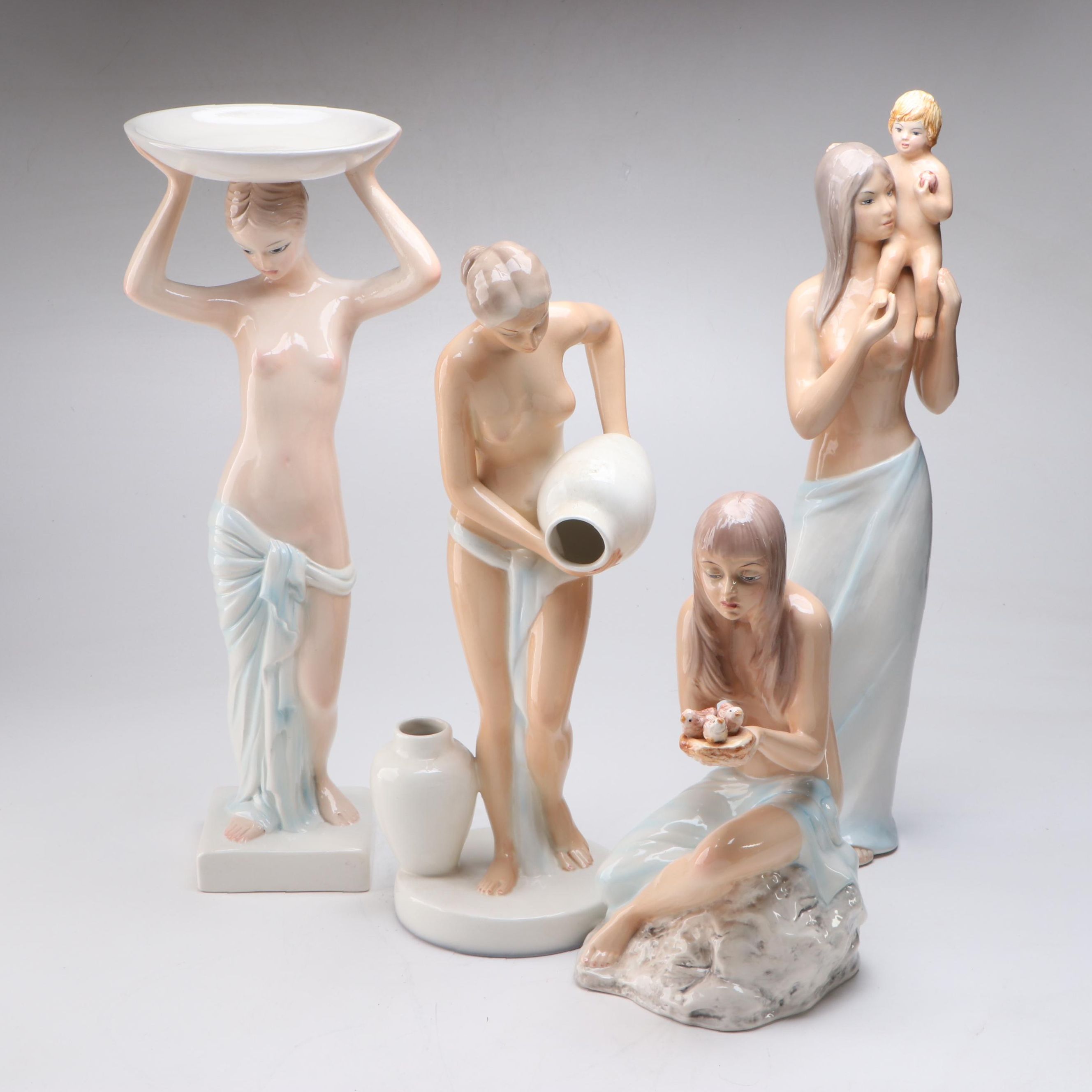 Italian Ronzan Ceramic Dryads