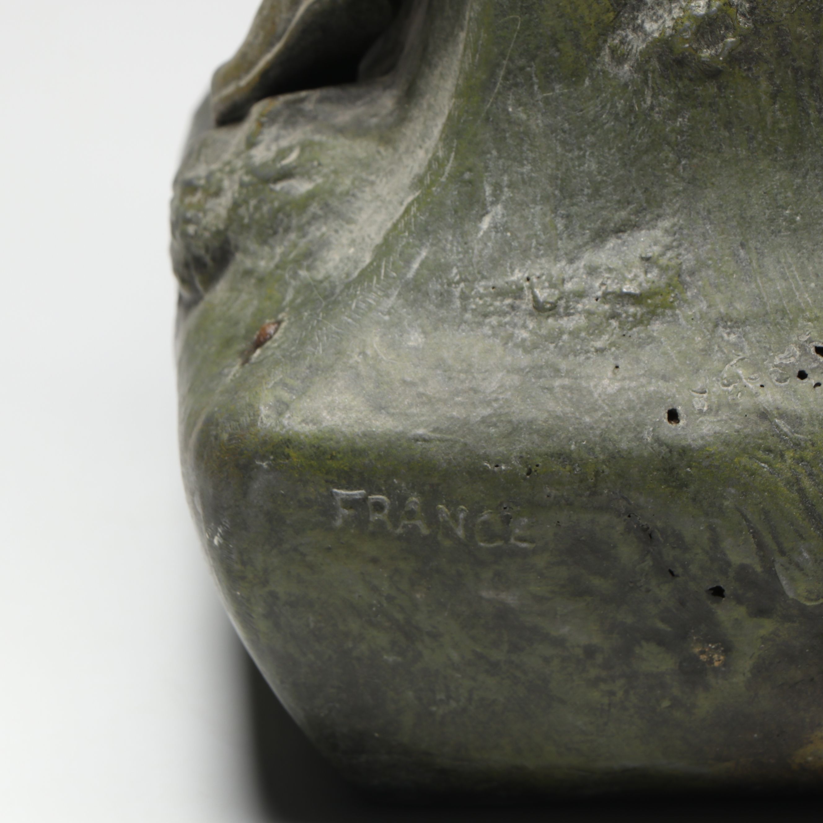 French Art Deco Style Cast Metal Fisherman Lamp Base, Early 20th Century