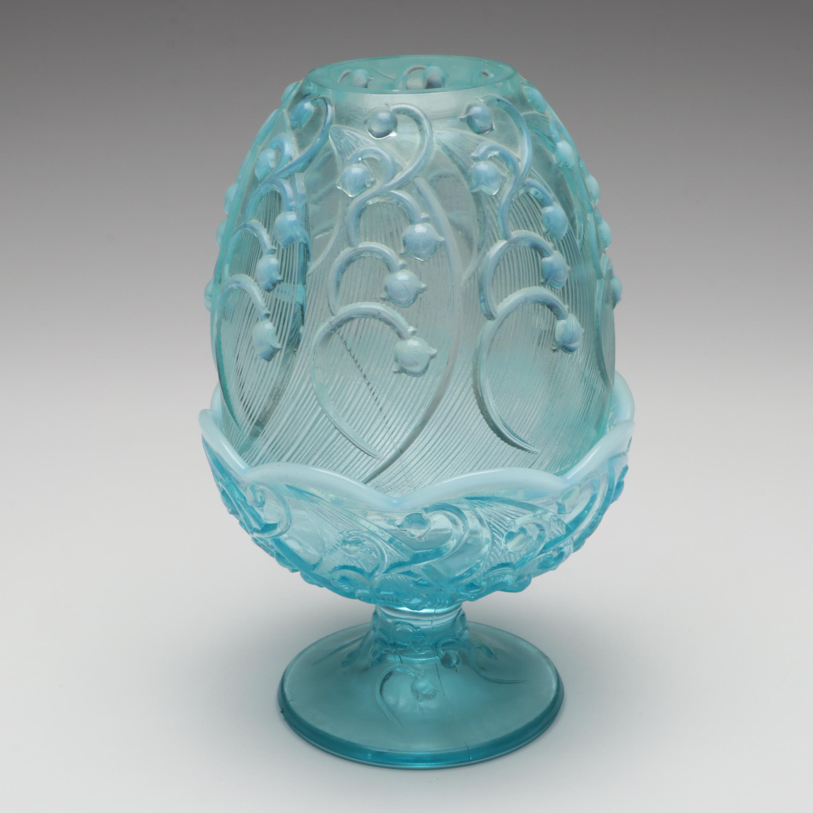 Fenton "Lily of the Valley" Glass Fairy Lamp
