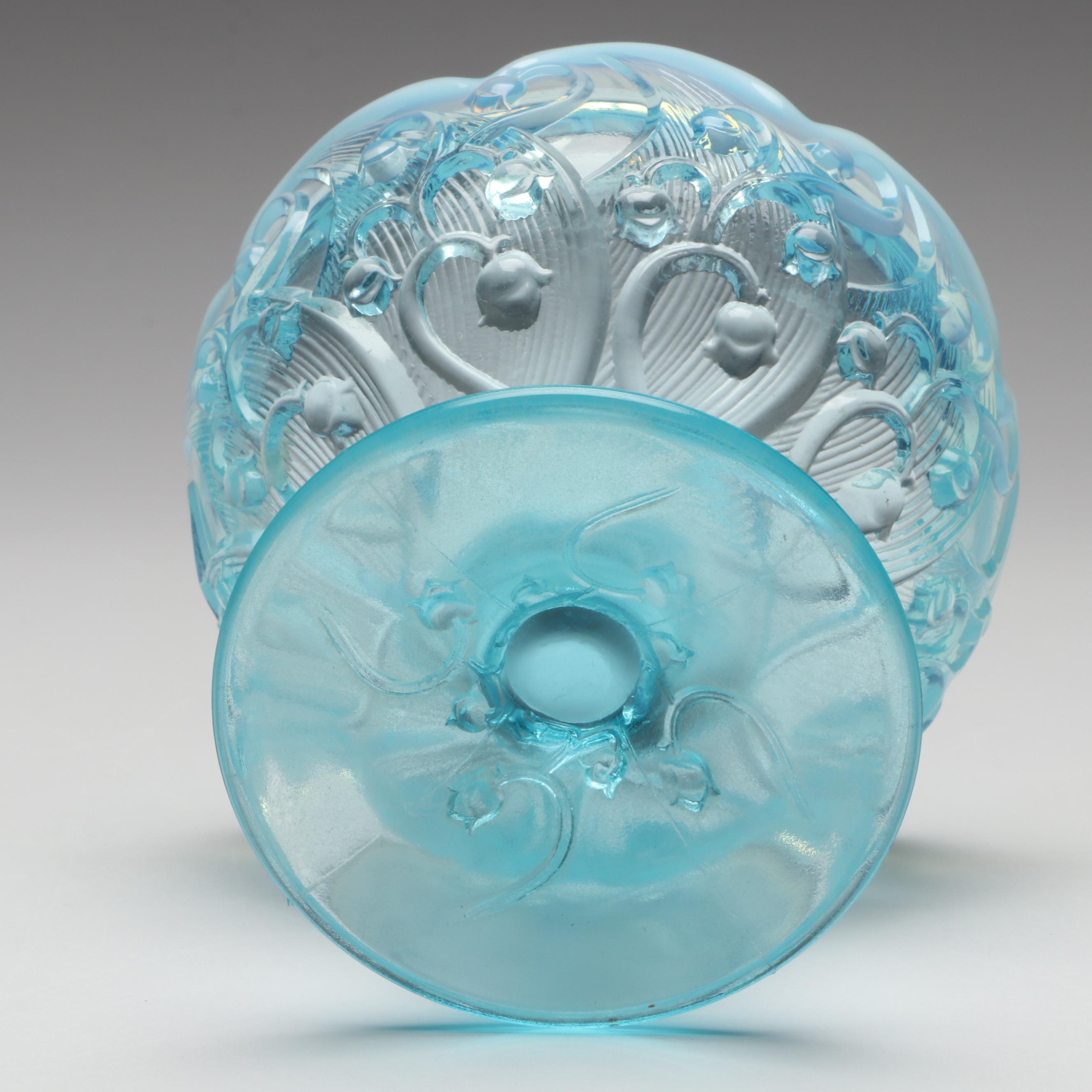 Fenton "Lily of the Valley" Glass Fairy Lamp