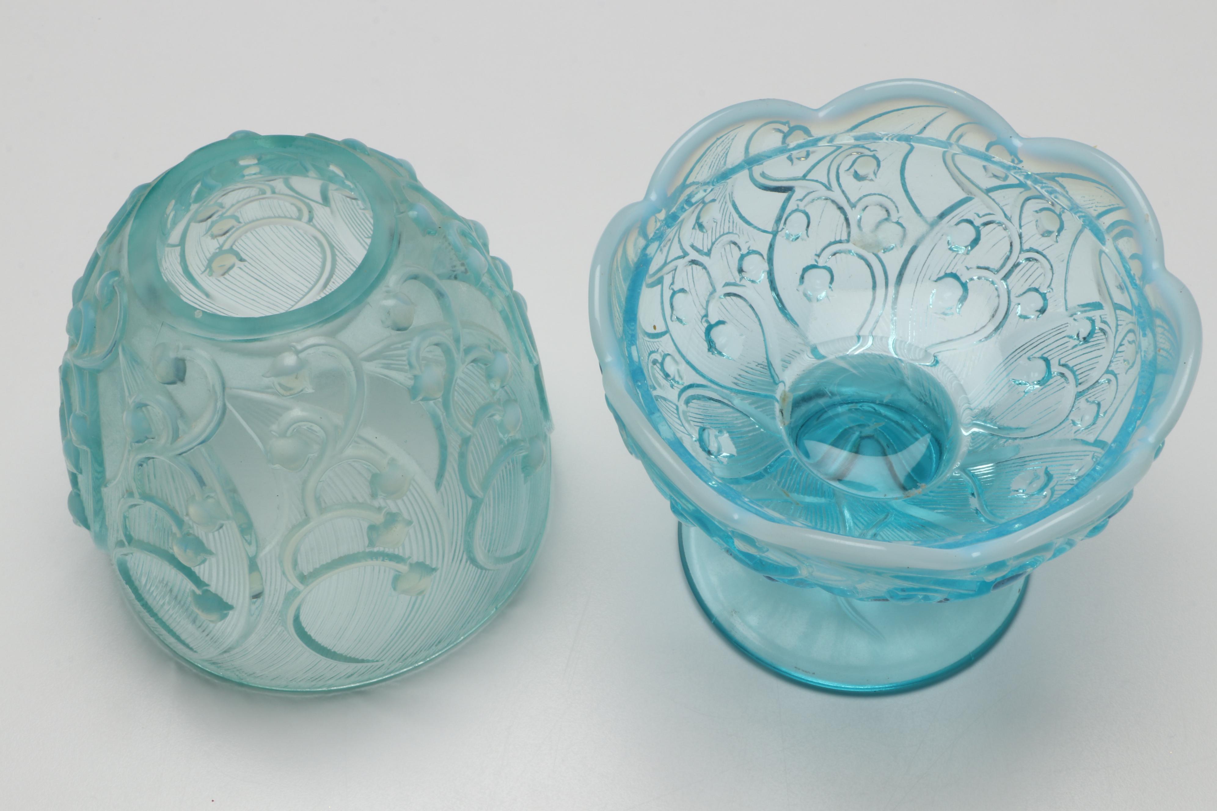 Fenton "Lily of the Valley" Glass Fairy Lamp