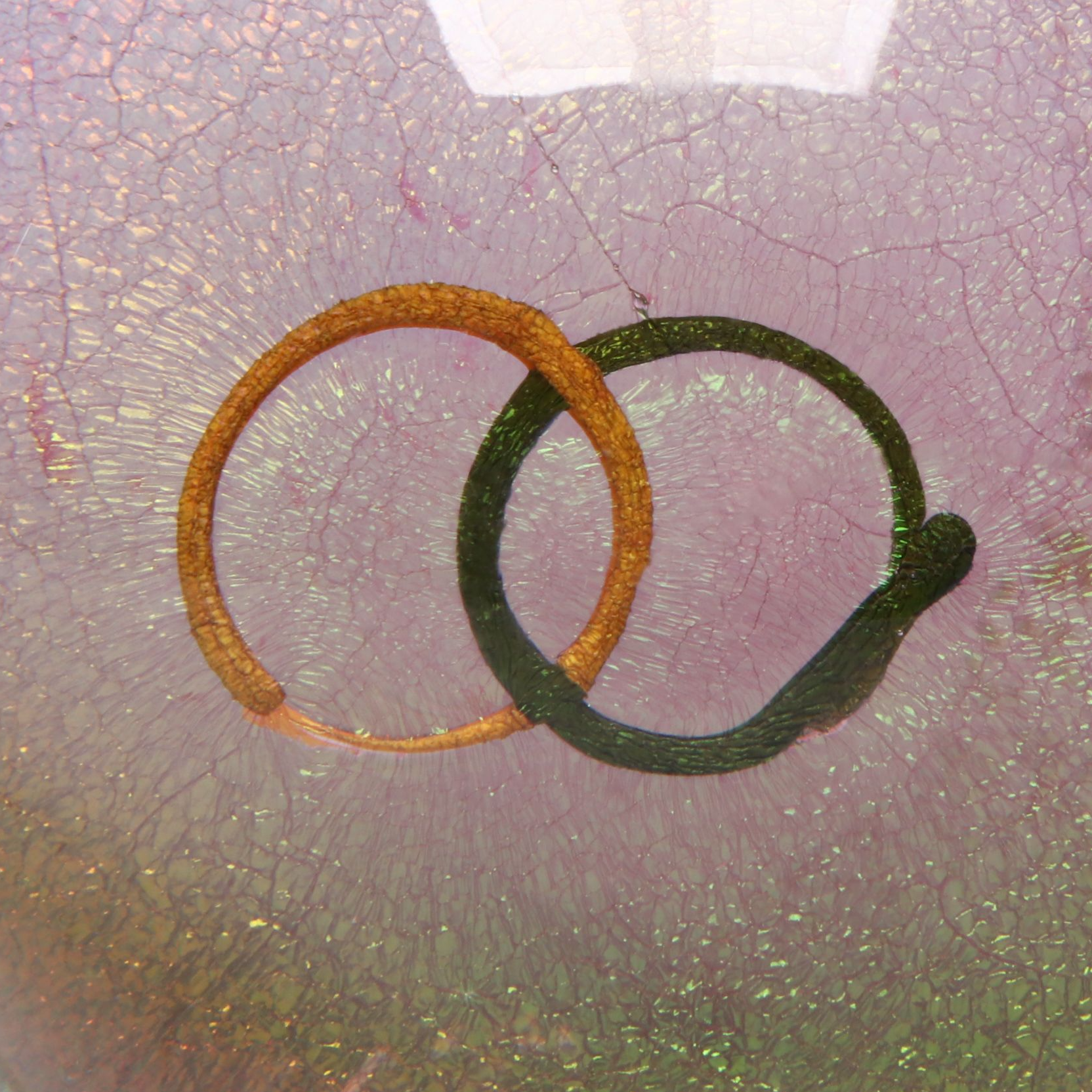 Dominick Labino Hand-Blown Dichroic Art Glass Paperweight, 1976