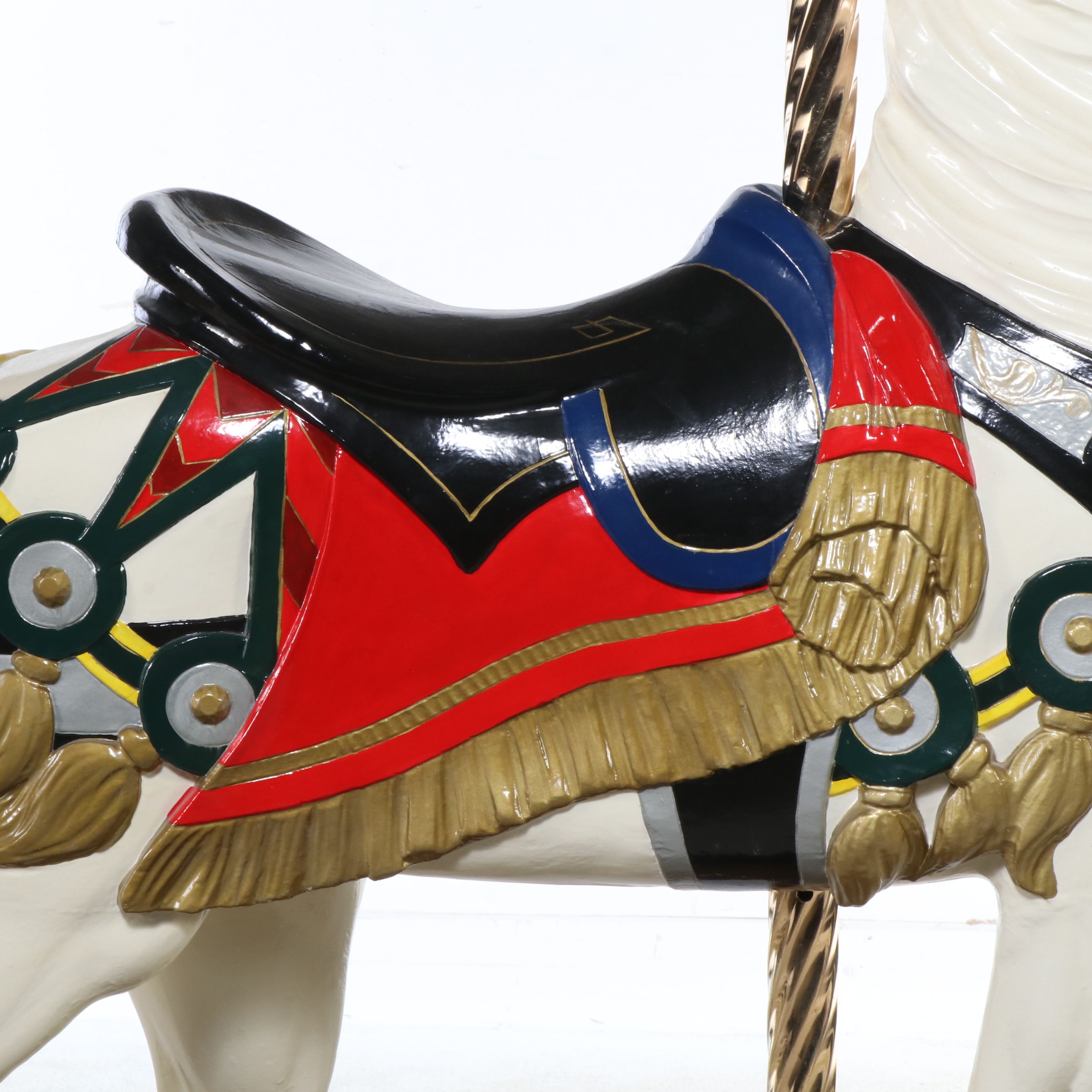 71" Hand-Painted Carousel Horse
