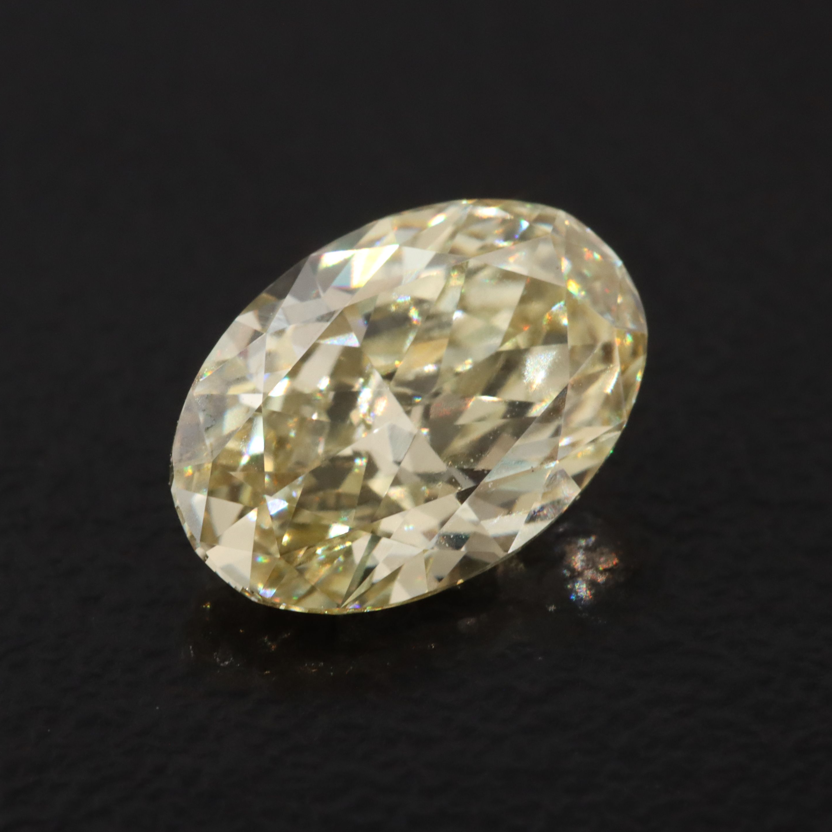 Loose 2.10 CT Lab Grown Fancy Yellow Diamond with IGI Report