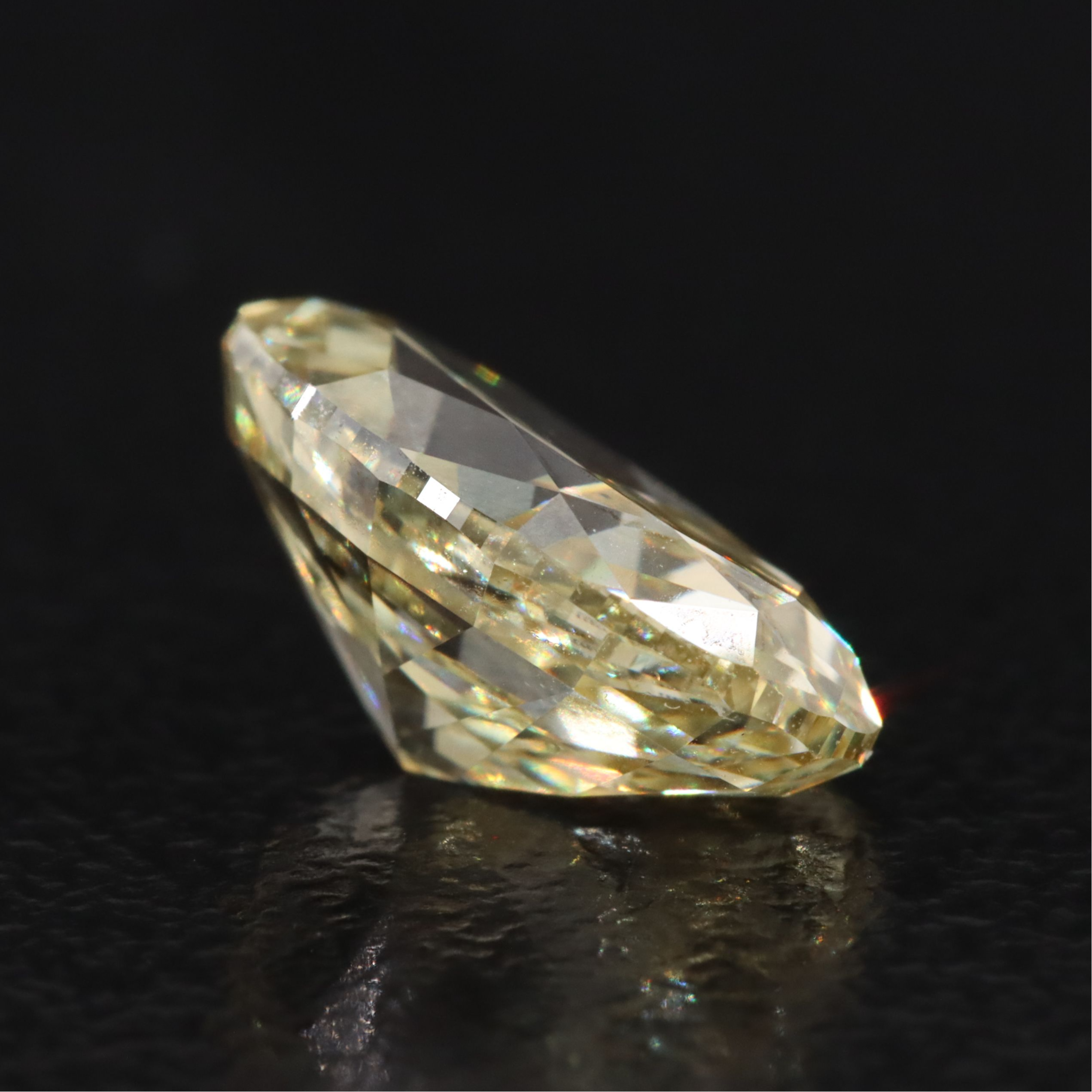Loose 2.10 CT Lab Grown Fancy Yellow Diamond with IGI Report