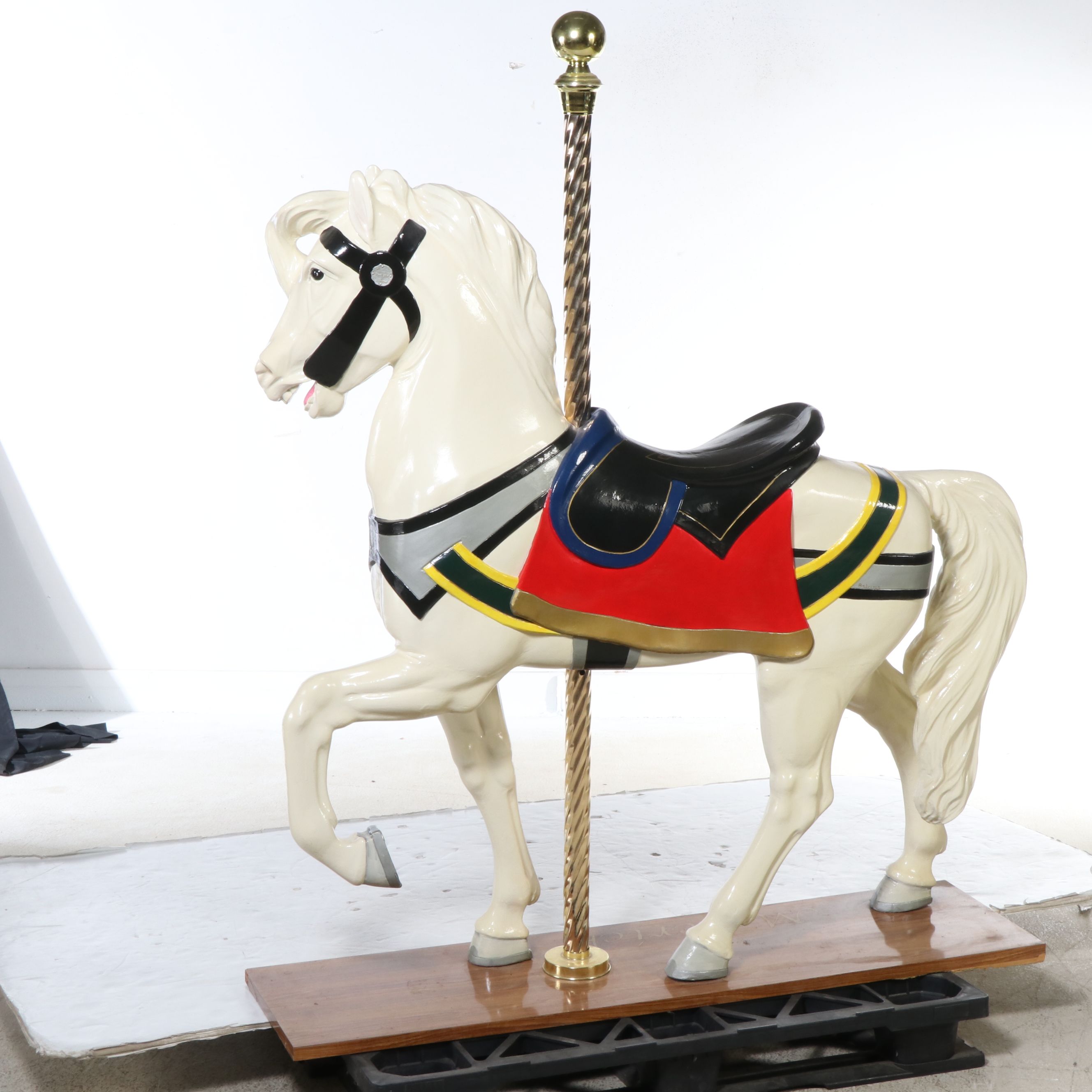 71" Hand-Painted Carousel Horse
