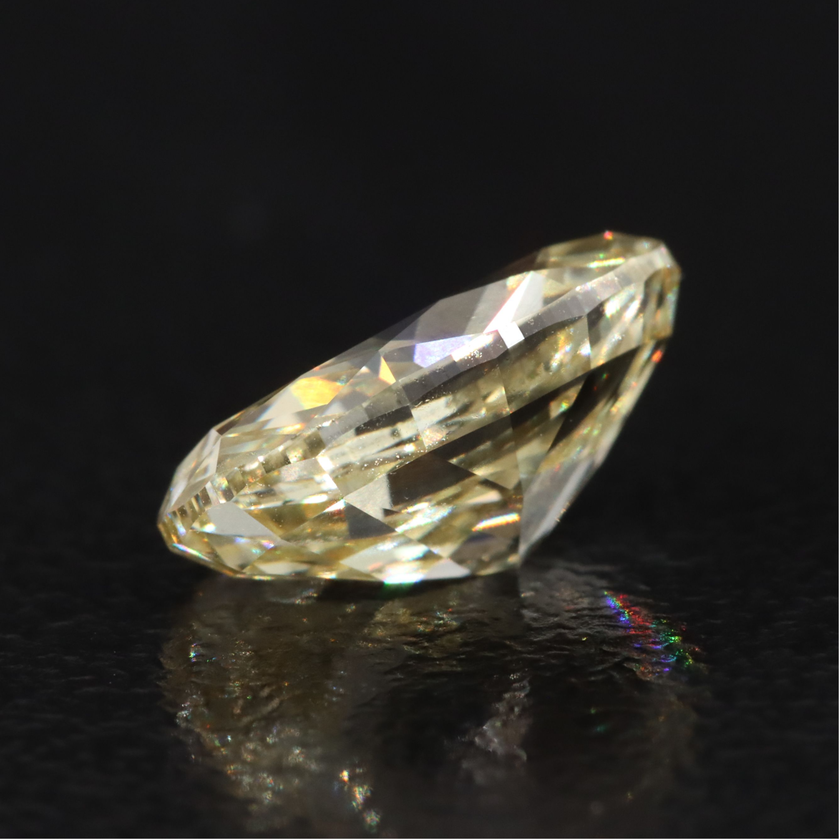 Loose 2.10 CT Lab Grown Fancy Yellow Diamond with IGI Report